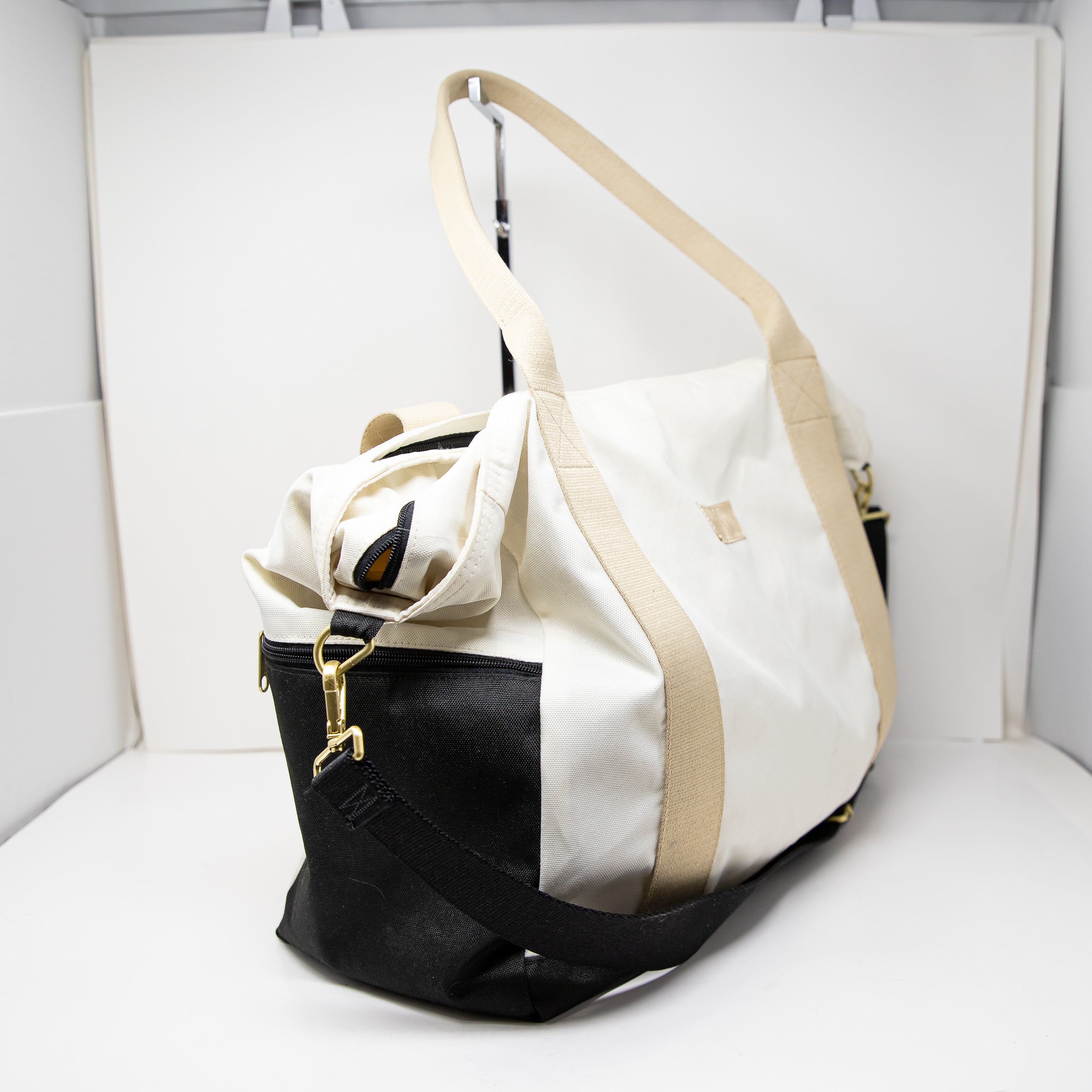 Canvelle Weekender Water Resistant Canvas Travel Duffle Bag Purse Tote Neutral