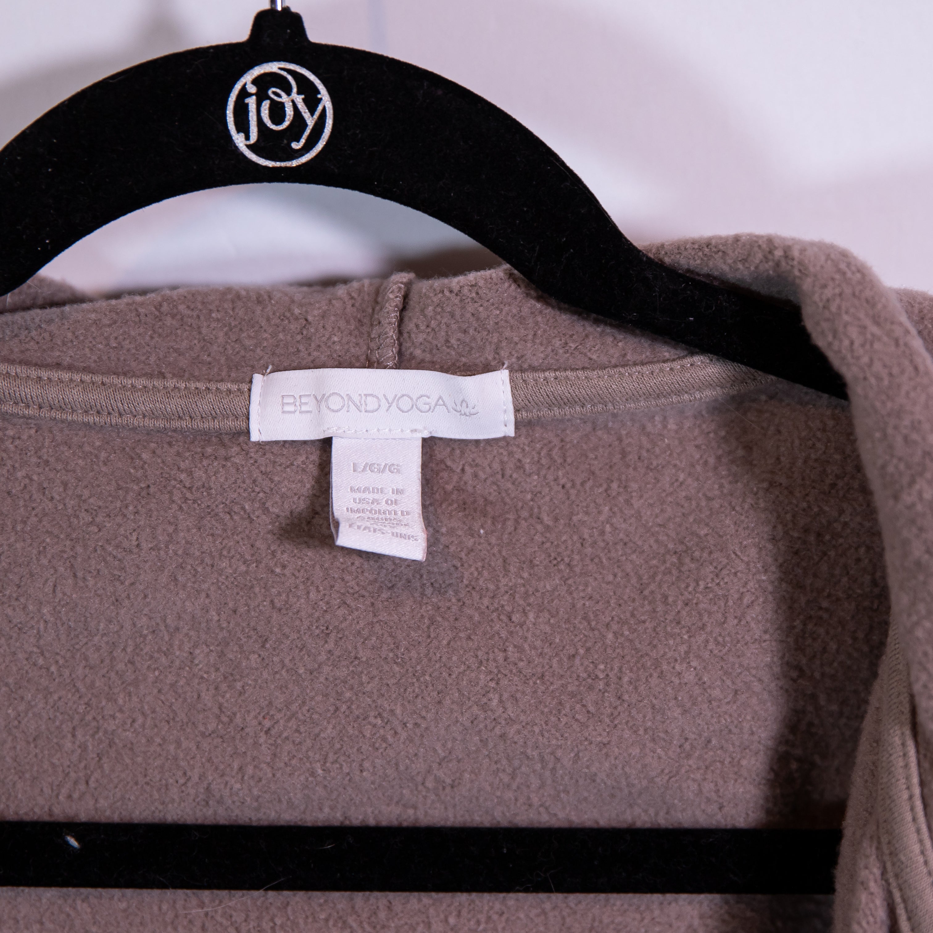 Beyond Yoga Women's LuxeFleece Cotton Hooded Jacket Cardigan Sweater Large