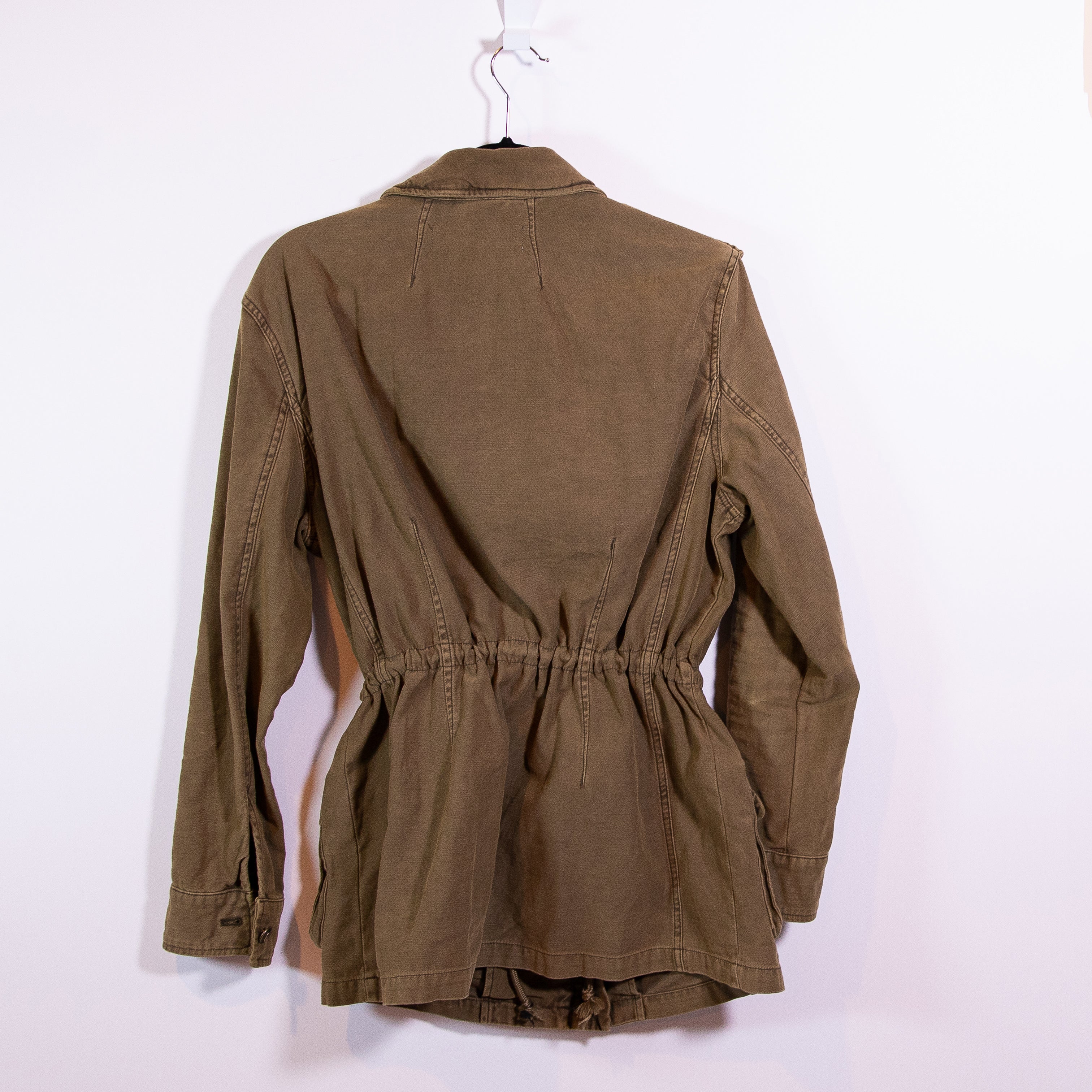 Free People Women's Not Your Brother's Surplus Army Cotton Canvas Jacket Green M