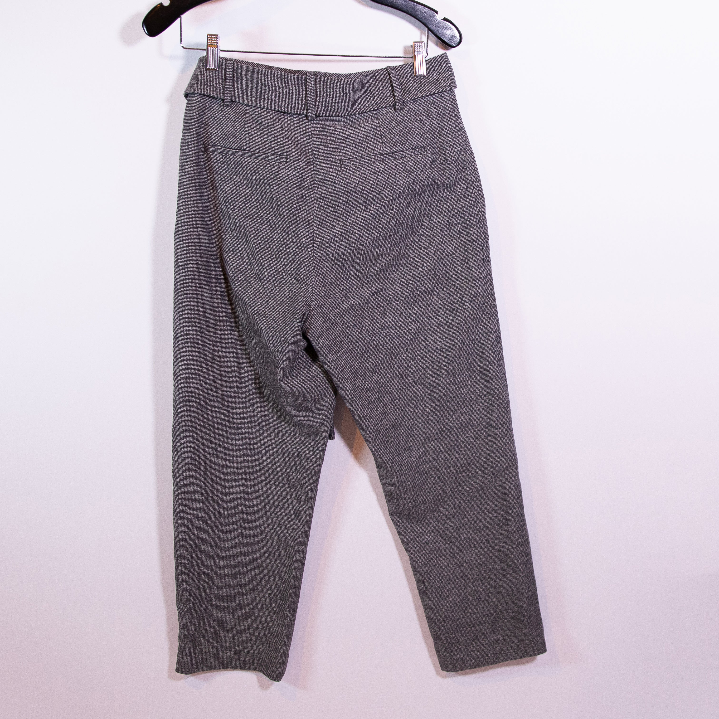Wilfred Aritzia Jallade Pants Wool Cashmere Straight Leg Ankle Crop Pants Gray