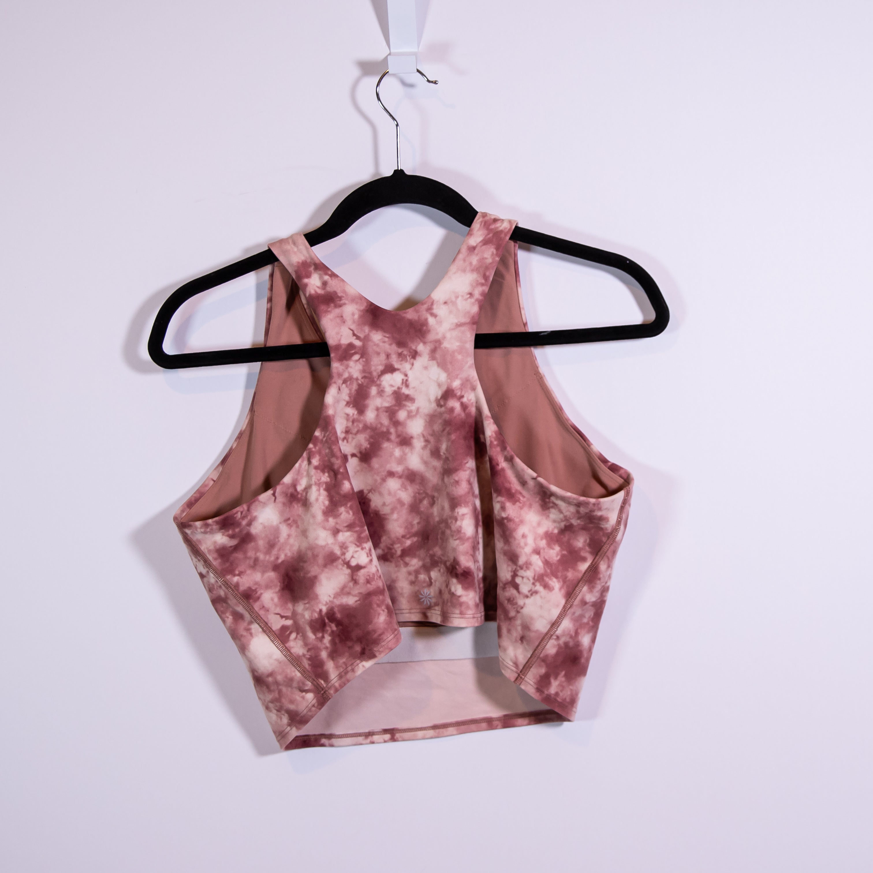 Athleta Conscious Crop Top Racerback Athletic Sports Bra Antoinette Velvety Pink