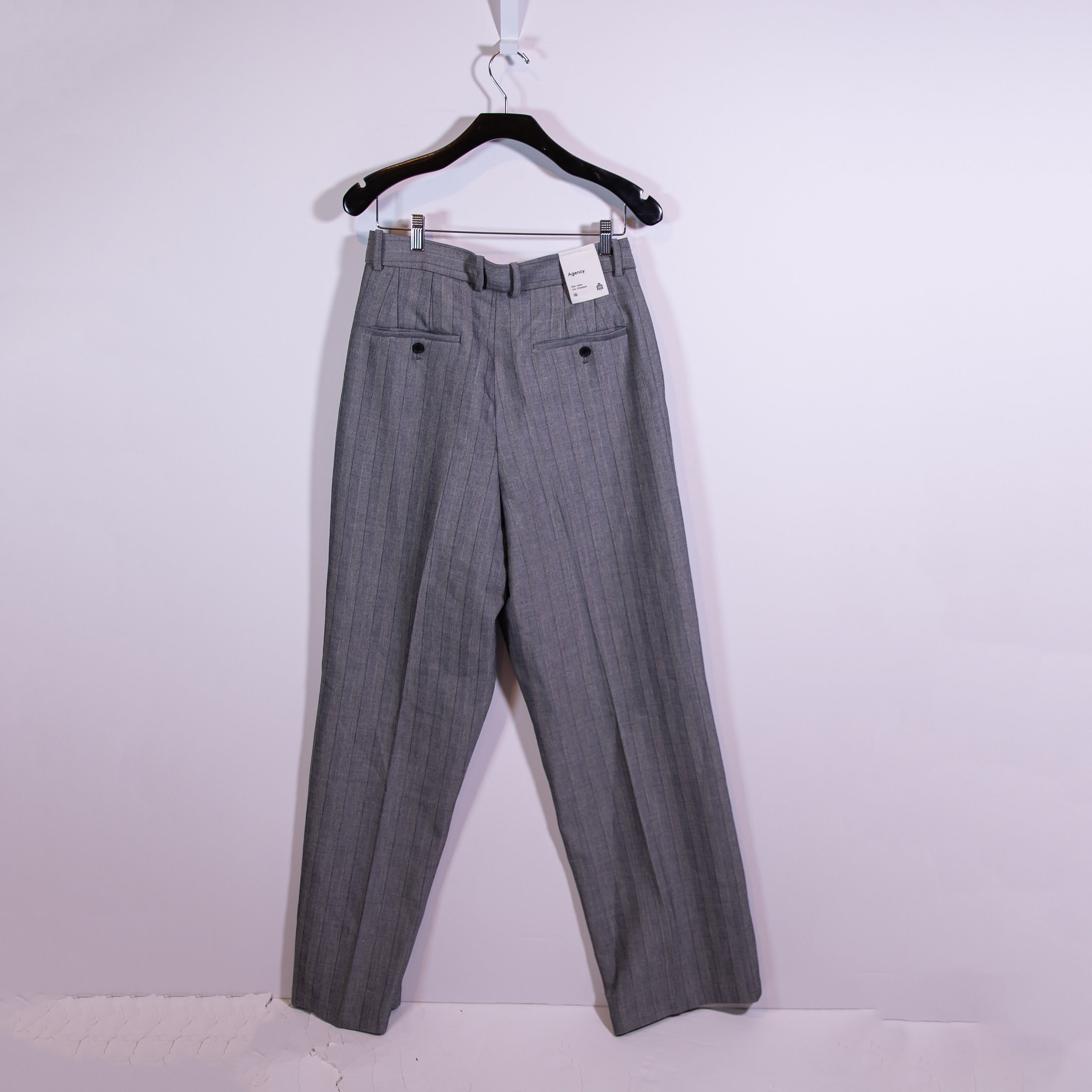 NEW Aritzia Babaton Agency Pant City Wool Twill High Waist Trouser Pants Lara 16