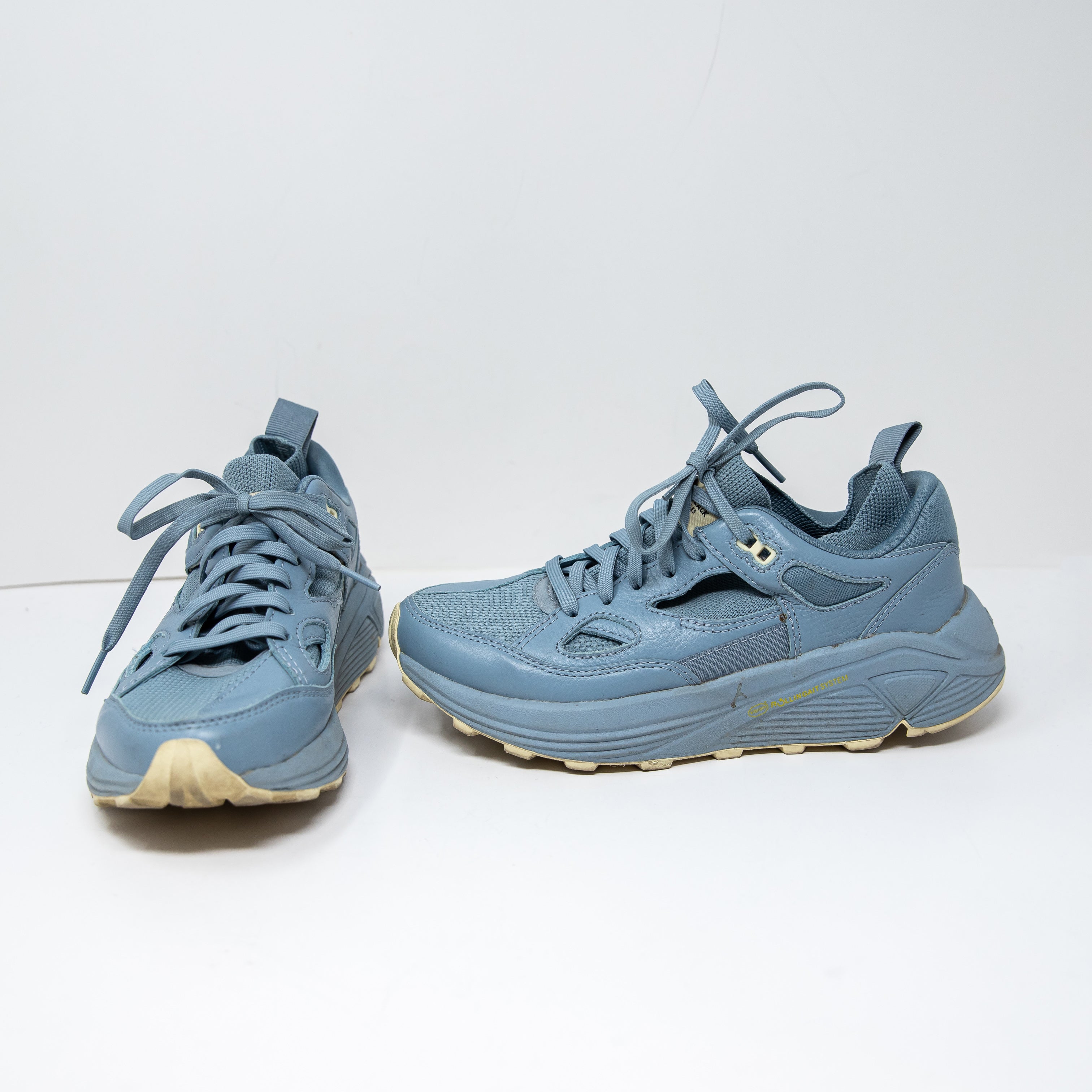 Brandblack Aura 130 Fog Low Top Lace Up Chunky Sneakers Shoes Blue 7.5