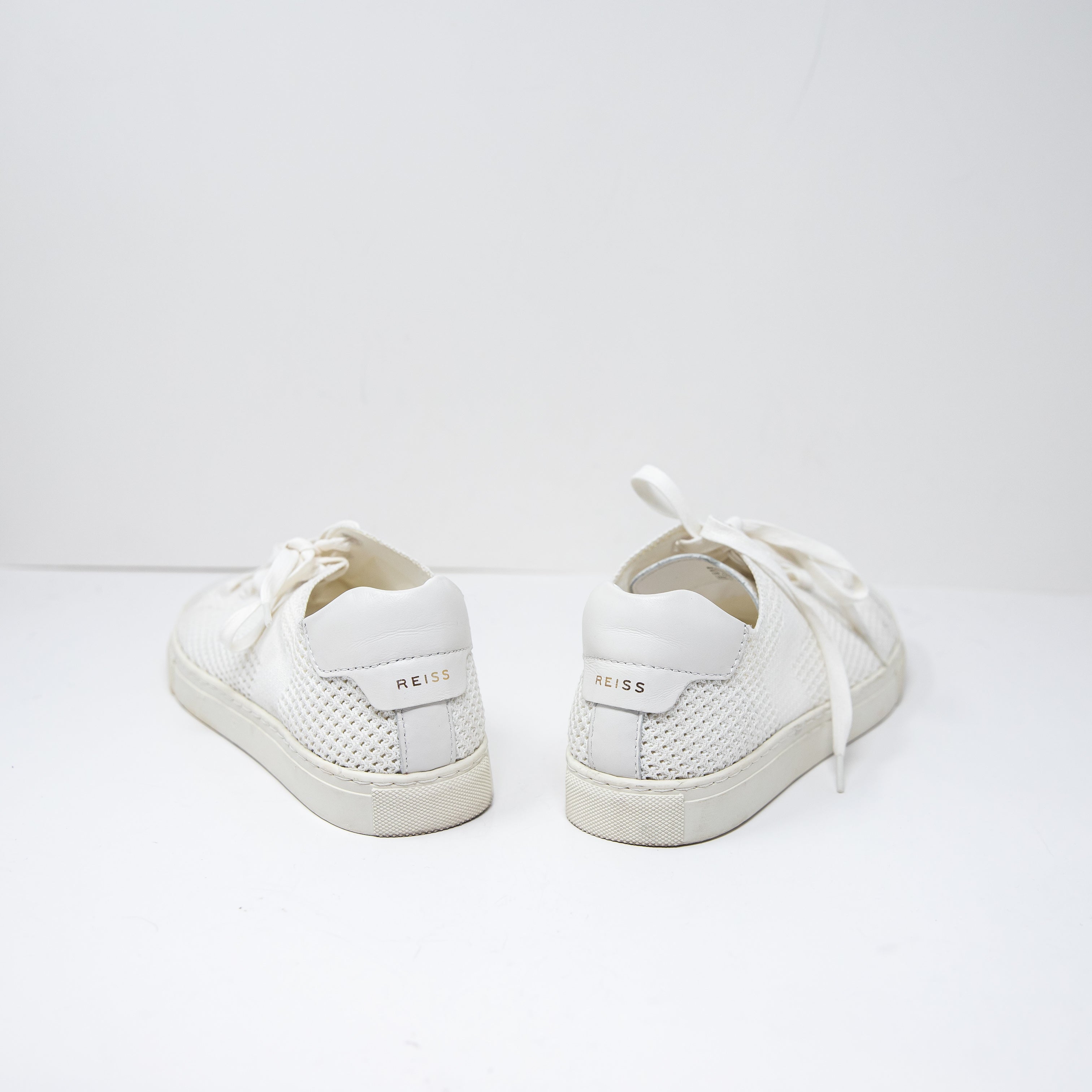 Reiss Brackley Genuine Leather Trim Perforated Mesh Low top Lace Up Sneaker Shoe