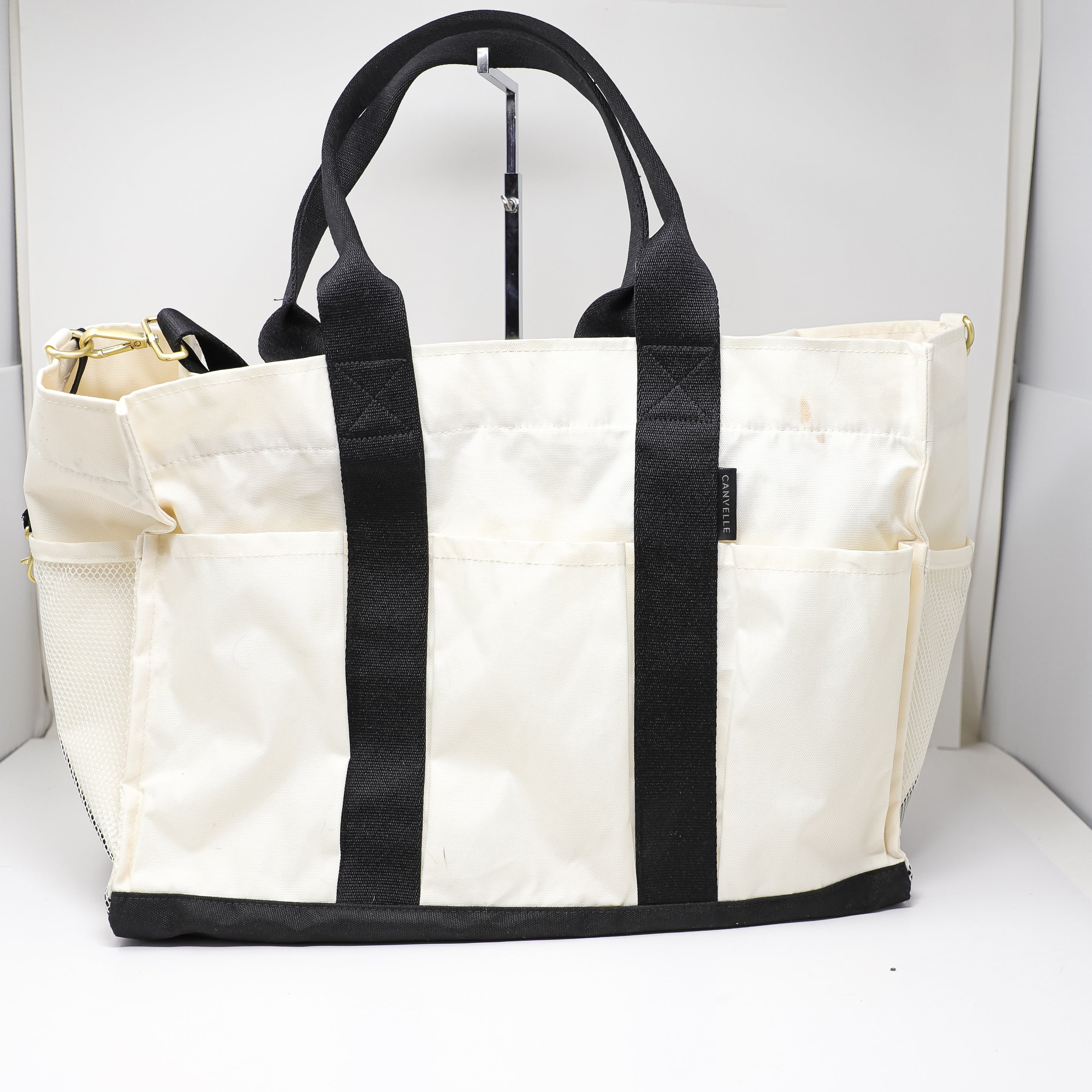 Canvelle Washable Canvas Large Oversized Convertible Shoulder Tote Beach Bag