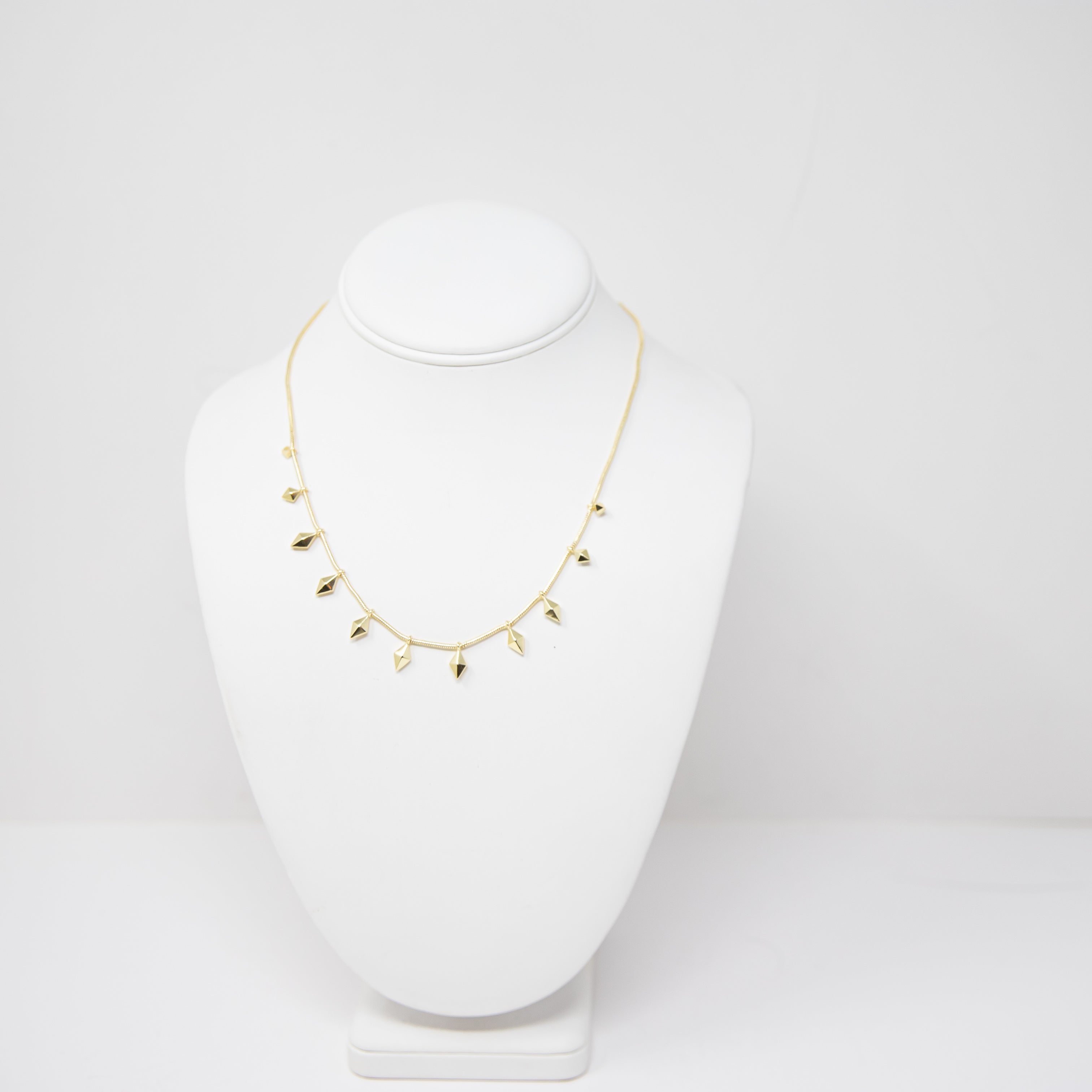 Kendra Scott Kinsley 14k Yellow Gold Plated Strand Layering Necklace In White CZ