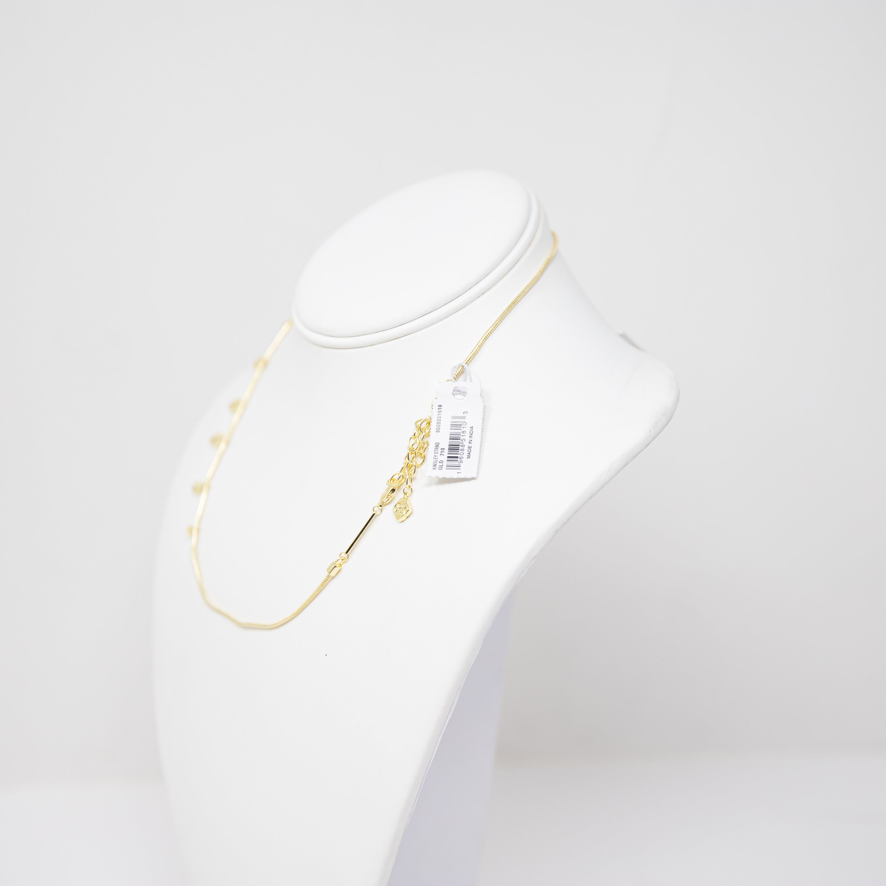 Kendra Scott Kinsley 14k Yellow Gold Plated Strand Layering Necklace In White CZ