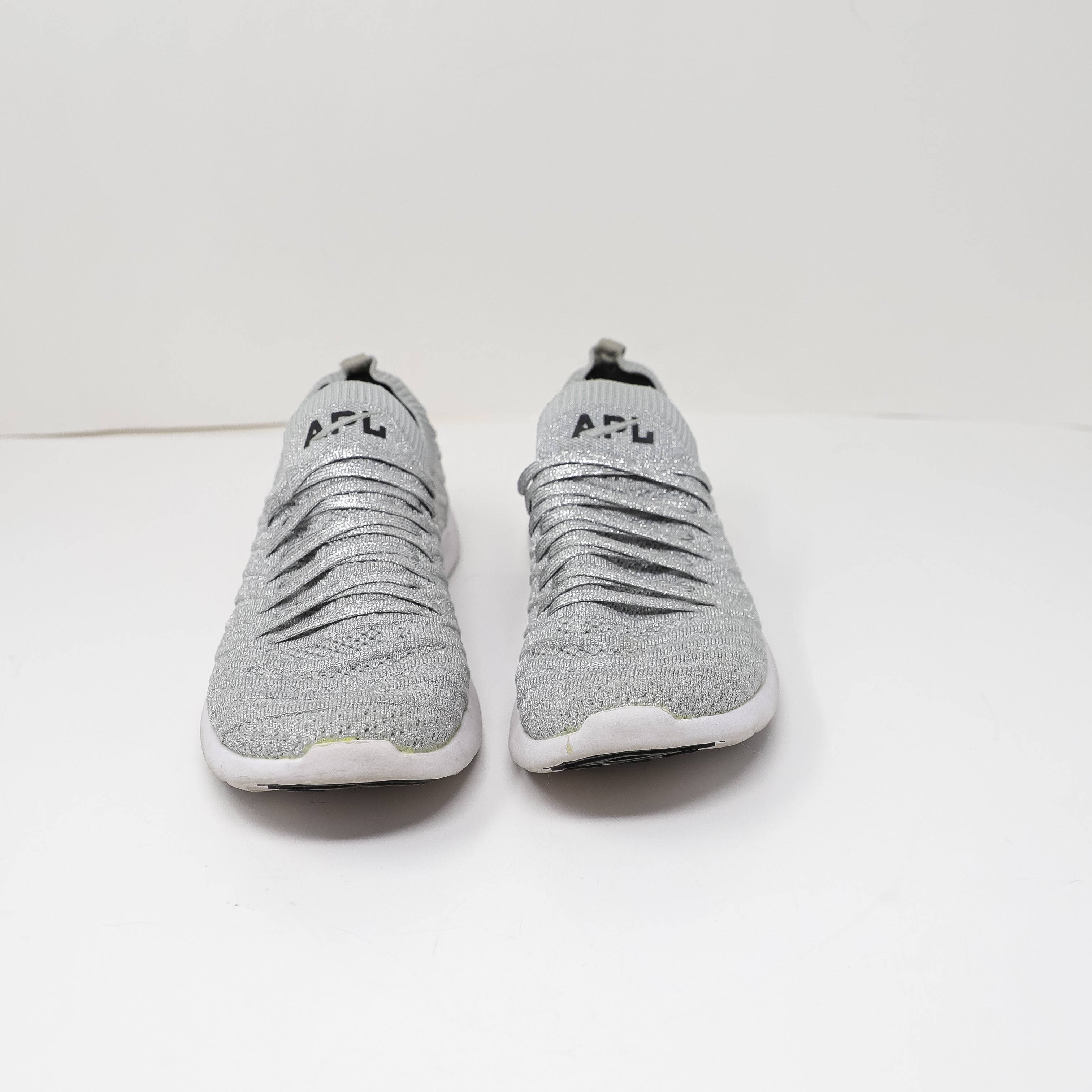 APL Women's Techloom Wave Low Top Lace Up Sneakers Shoes Silver Metallic Gray