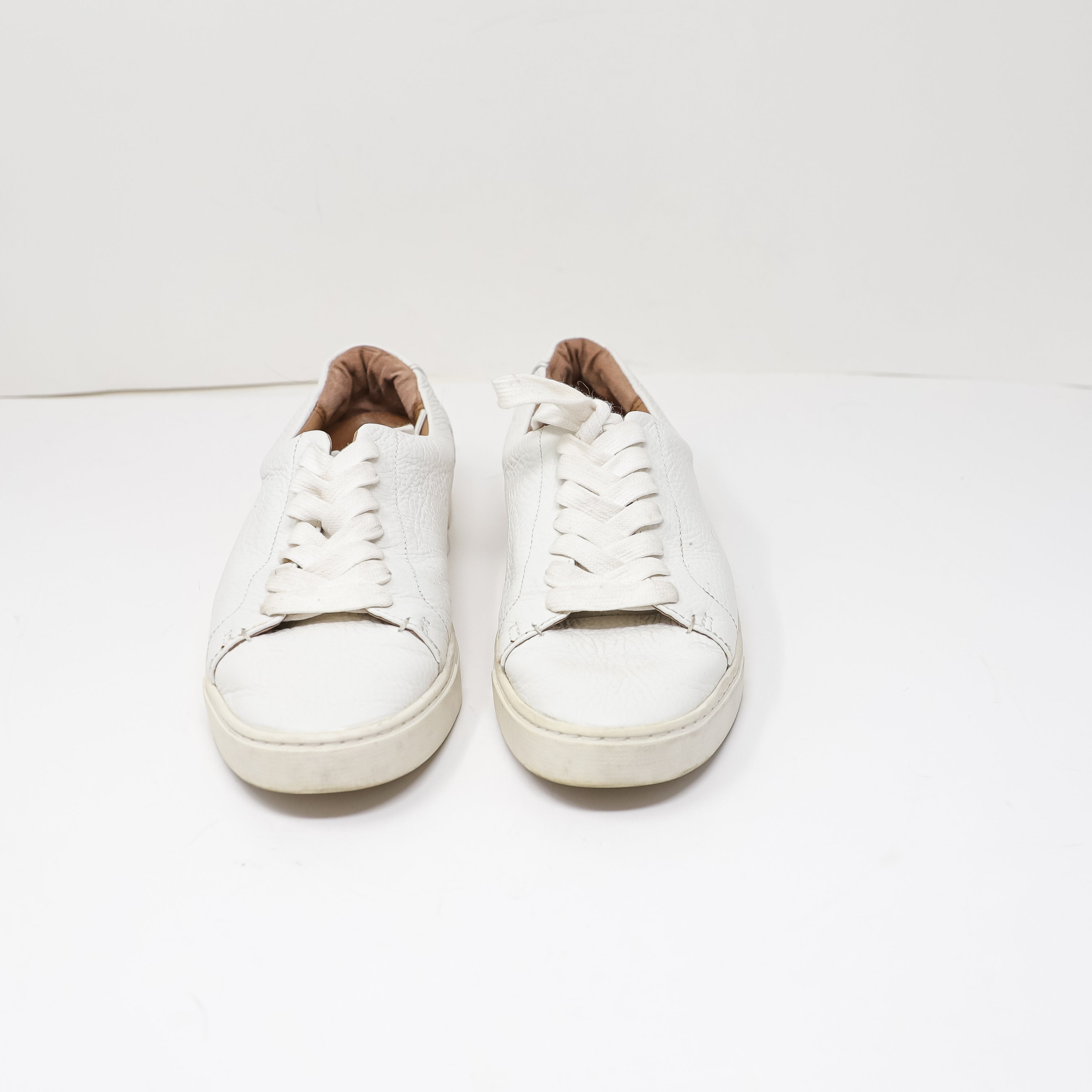 Frye Women's Ivy Genuine Leather Low Top Lace Up Casual Sneakers Shoes White 8.5