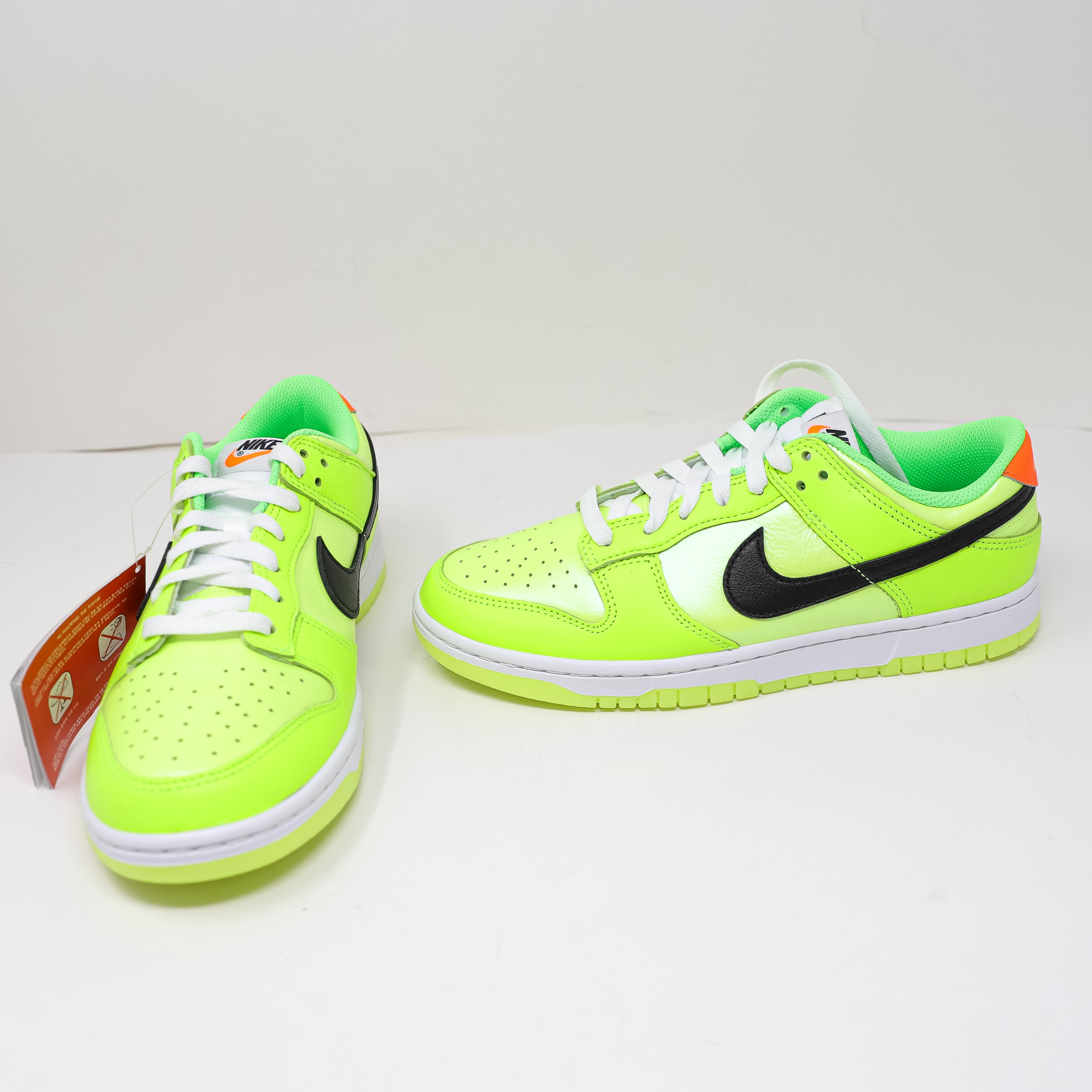 NEW Nike Dunk Low Se Glow In The Dark Volt Black Total Orange Sneakers Shoes 7.5