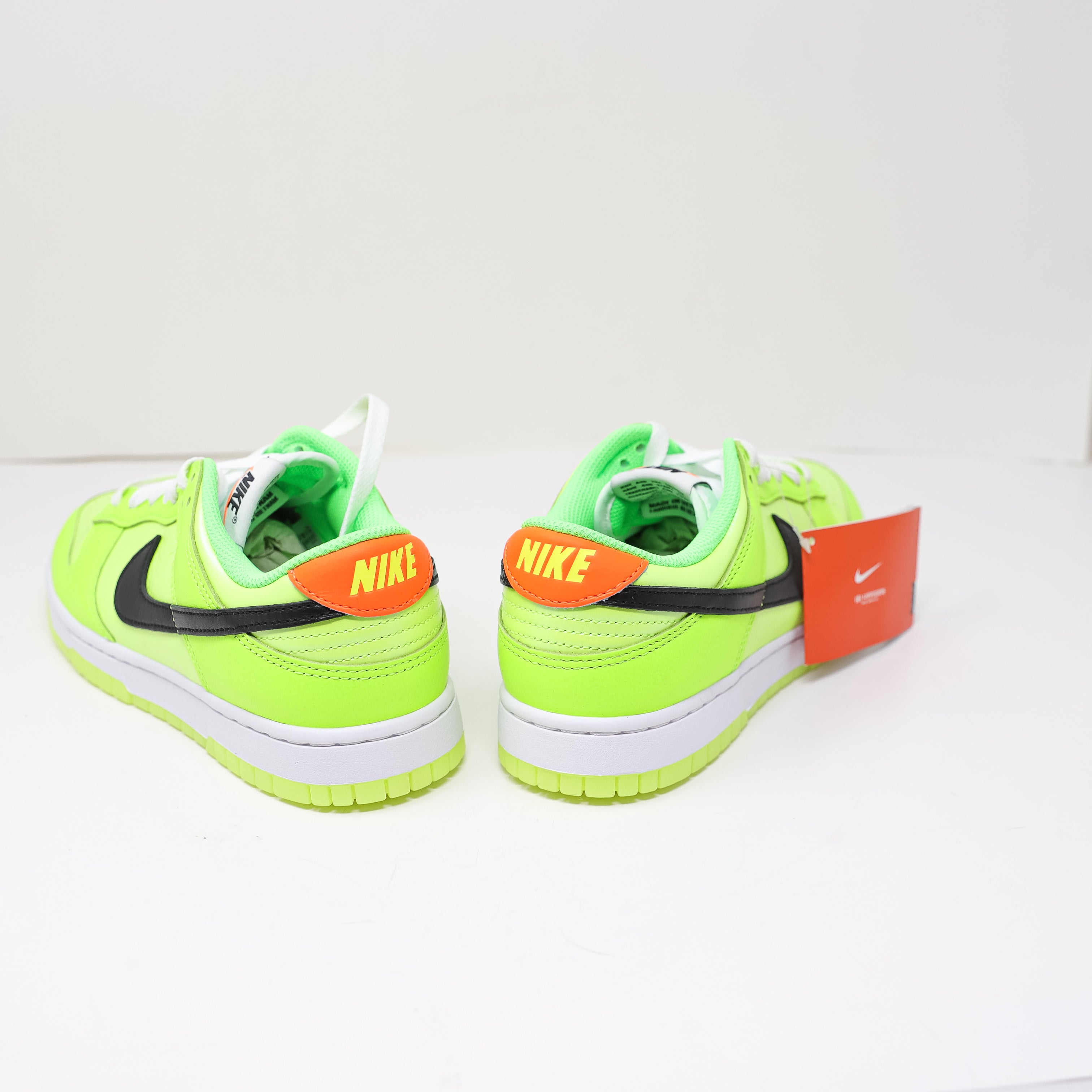 NEW Nike Dunk Low Se Glow In The Dark Volt Black Total Orange Sneakers Shoes 7.5