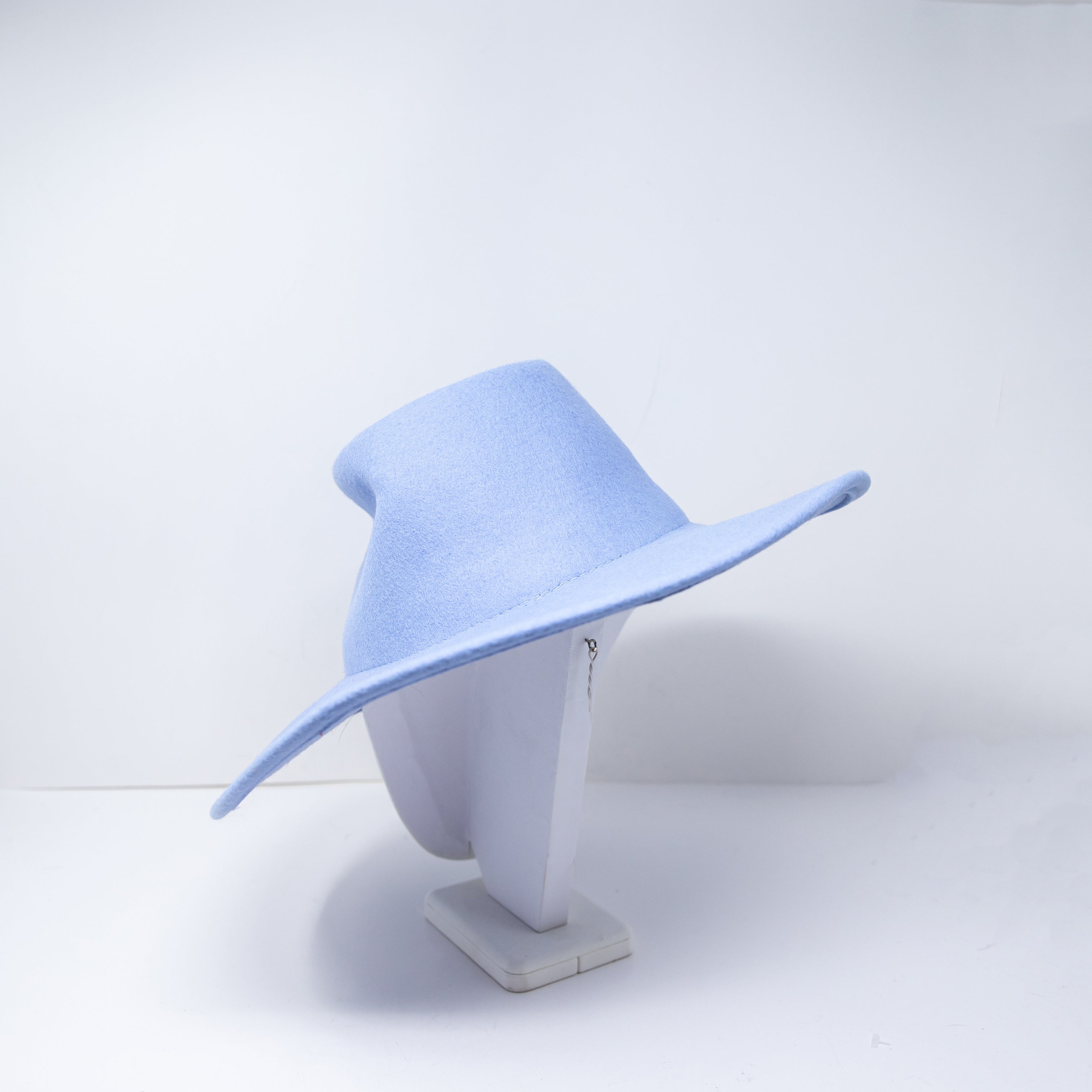 Boutique Wool Fedora Felt Sun Moon Crystal Jewel Embellished Hat Blue One Size