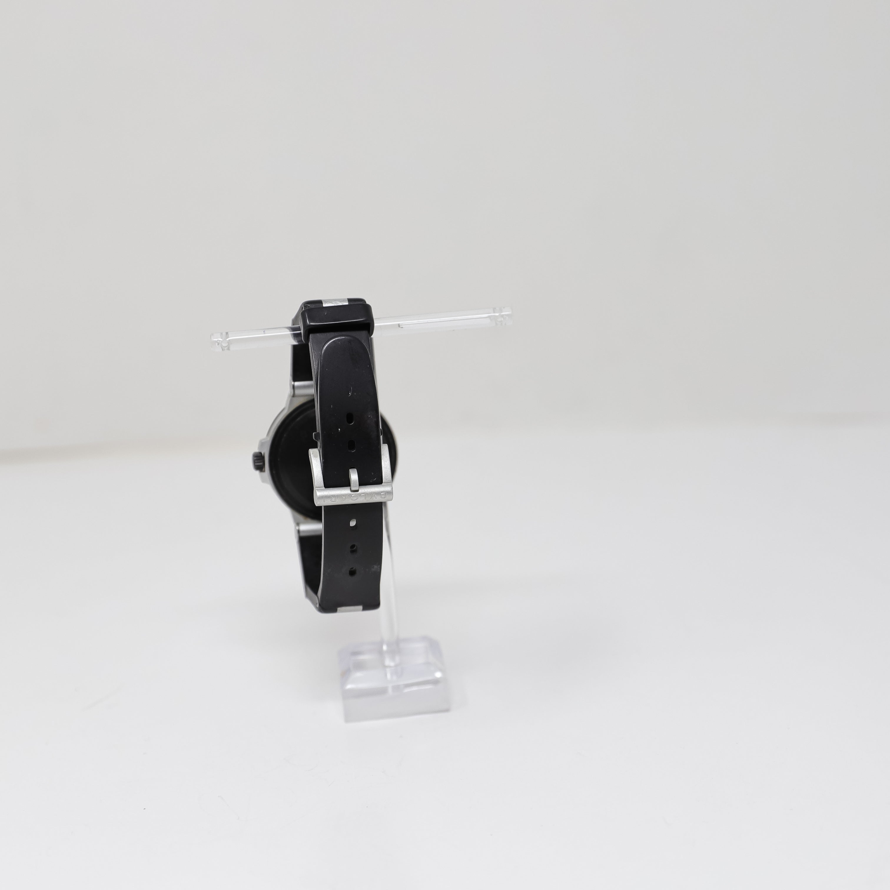 BVLGARI Diagono Aluminium Rubber Ref. AL 38 TA Round Face Automatic Watch Black