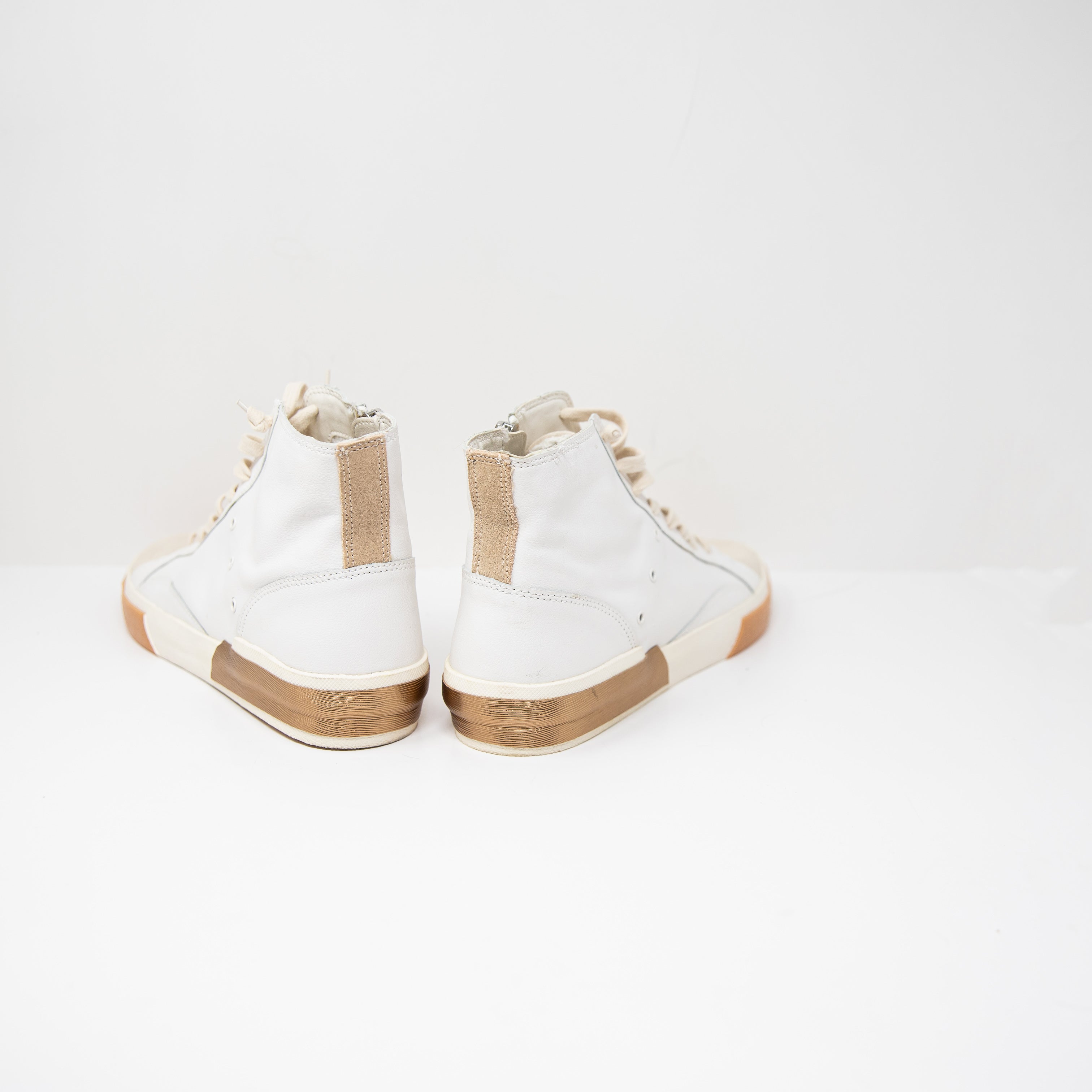 NEW Dolce Vita Zohara Genuine Leather High Top Lace Up Sneakers Shoes White 11