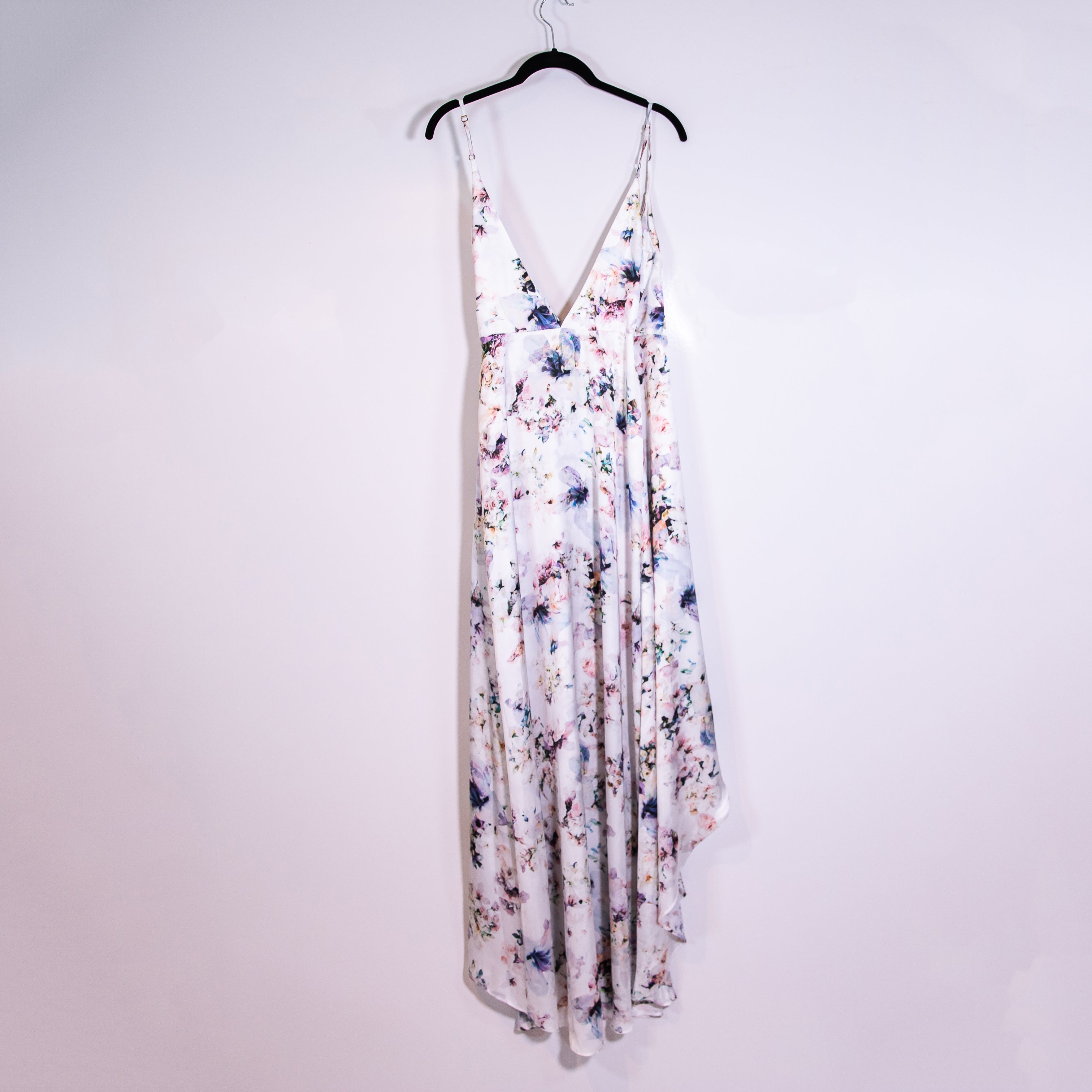 NEW Show Me Your MuMu Mariah Satin Wrap Dress Bouquet Beauty Silky Midi Small