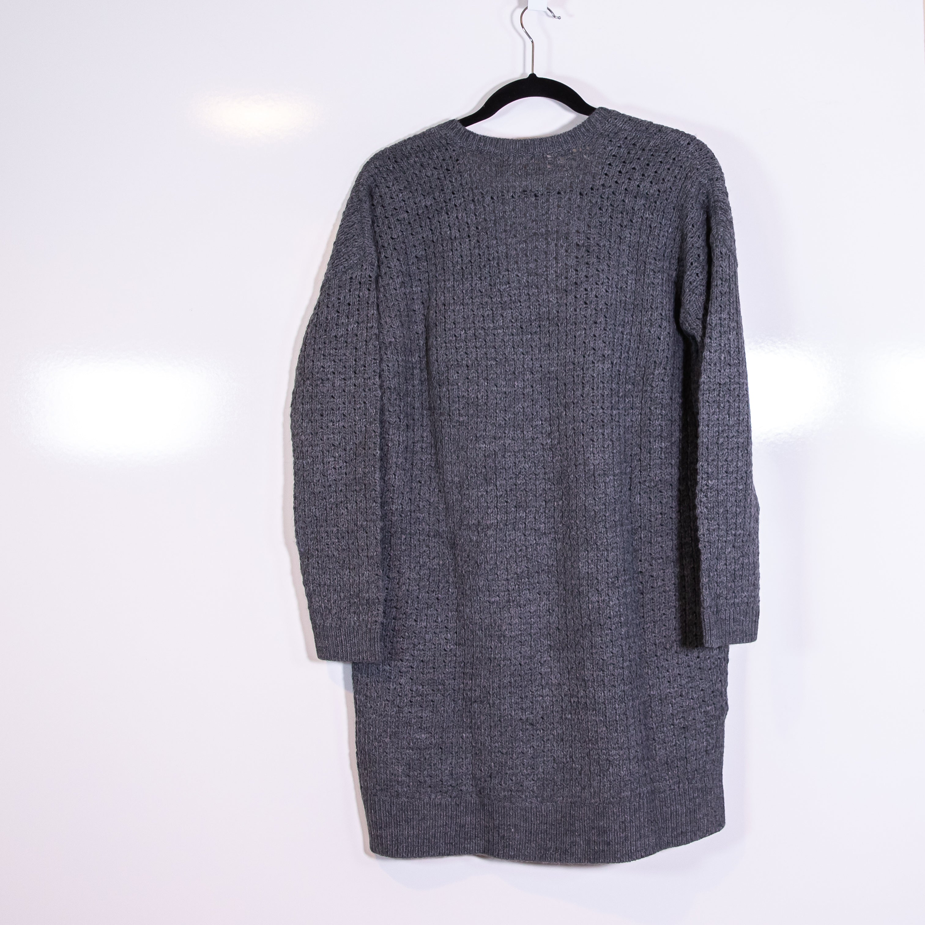 Alice And Olivia Wool Alpaca Blend Knit Stretch V Neck Pullover Sweater Dress XS