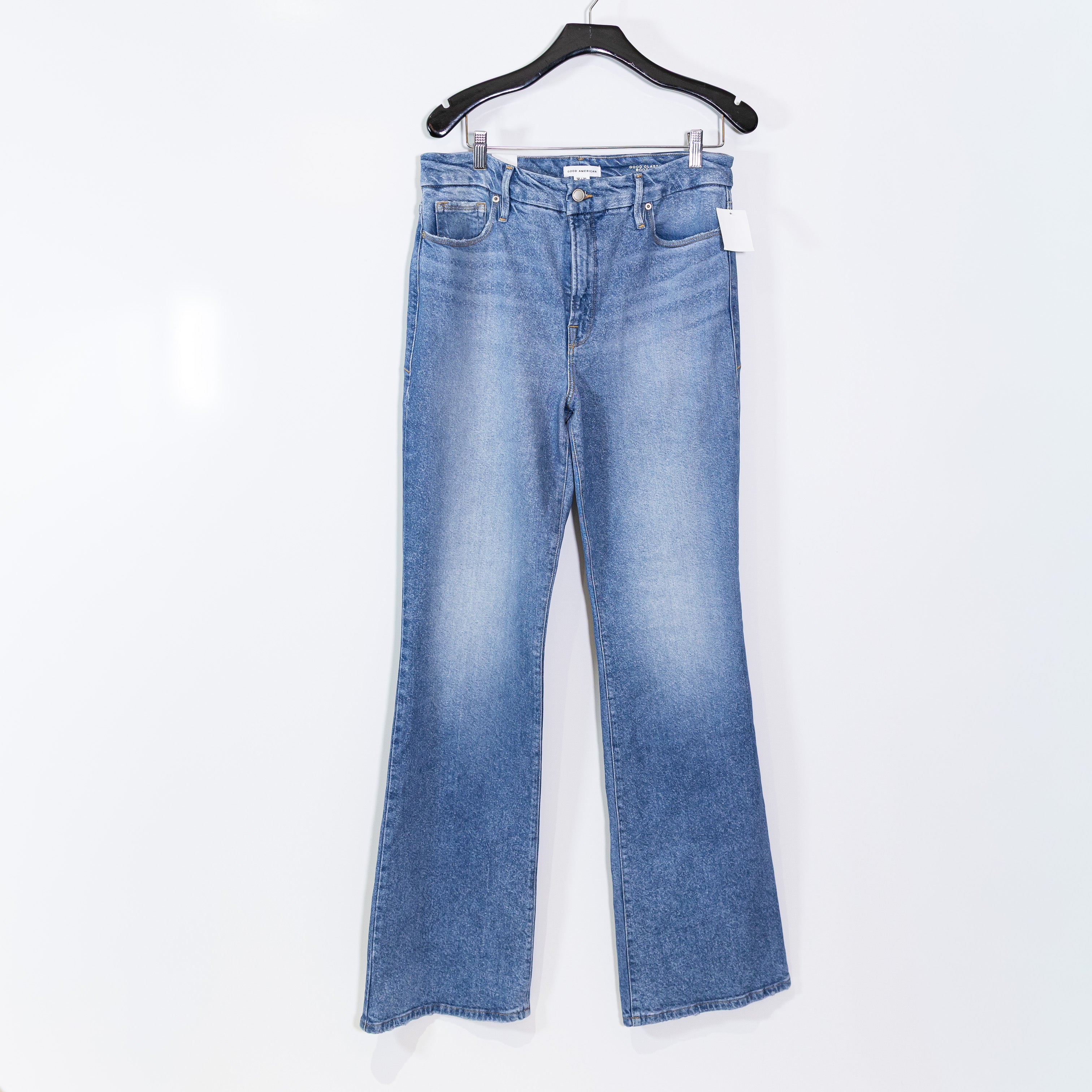 NEW Good American Good Classic Bootcut High Rise Denim Jeans Indigo Blue 12/31