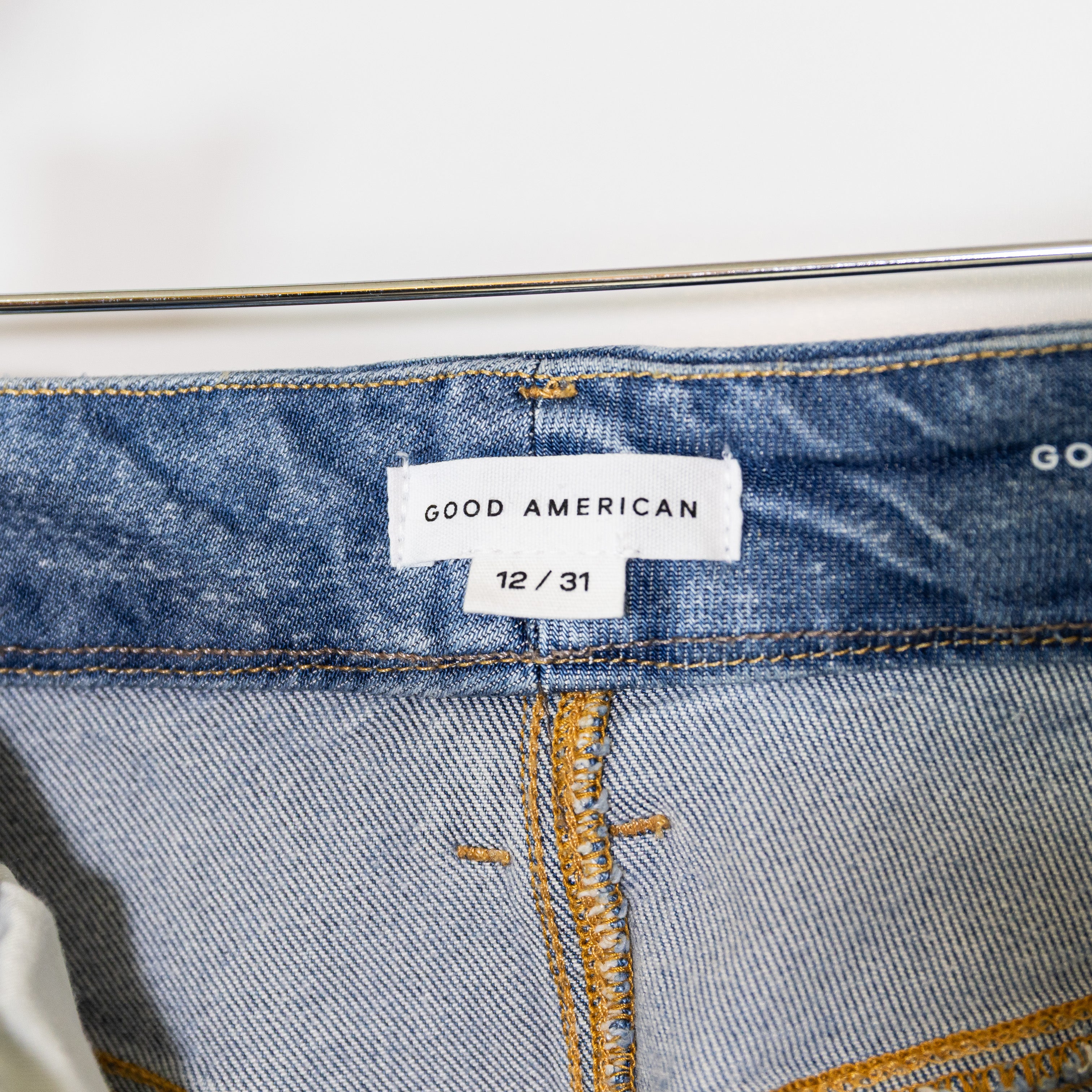 NEW Good American Good Classic Bootcut High Rise Denim Jeans Indigo Blue 12/31