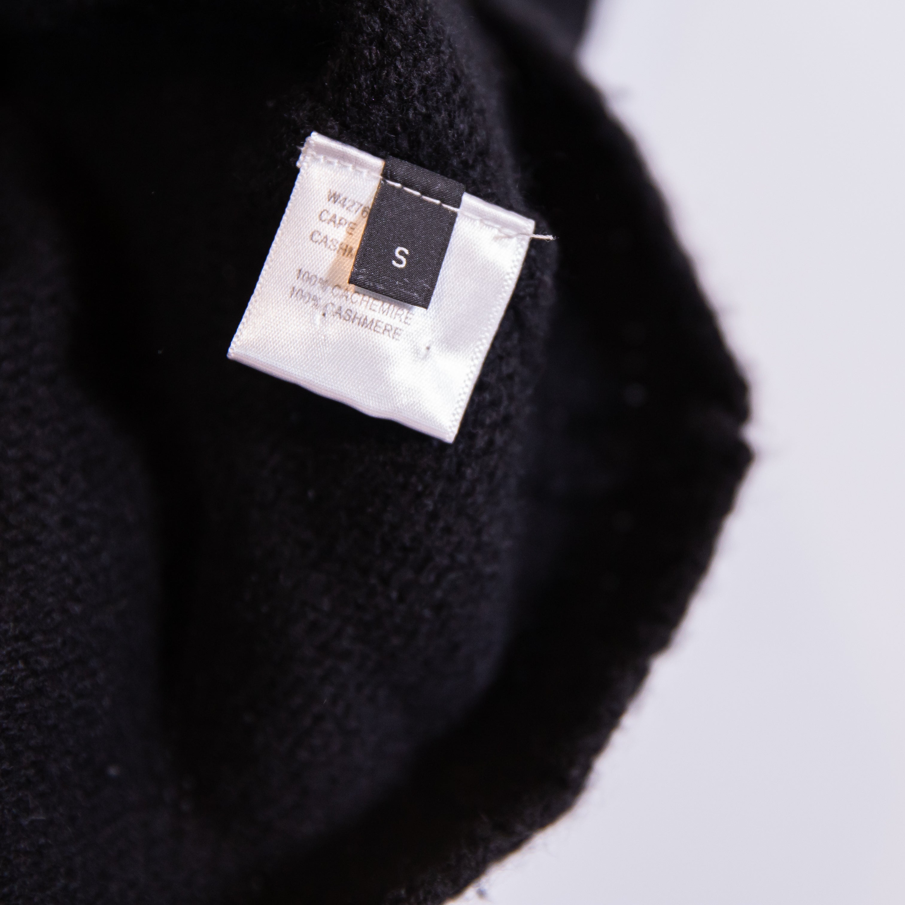 Joseph 100% Cashmere Luxe Knit Stretch Turtleneck Sleeveless Cape Sweater Black