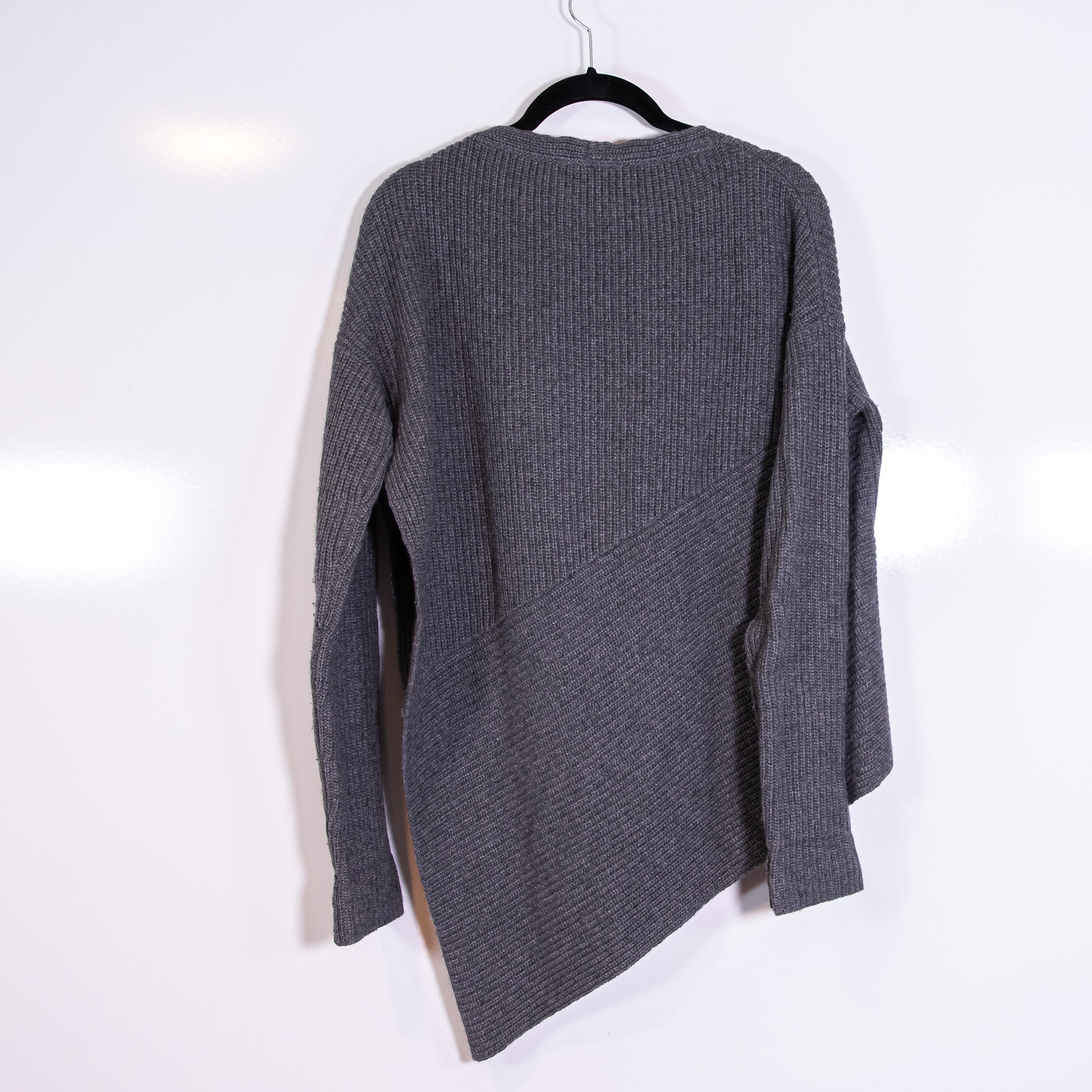 Brochu Walker Thandee Wool Cashmere Rabbit Hair Knit Asymmetrical Hem Sweater S