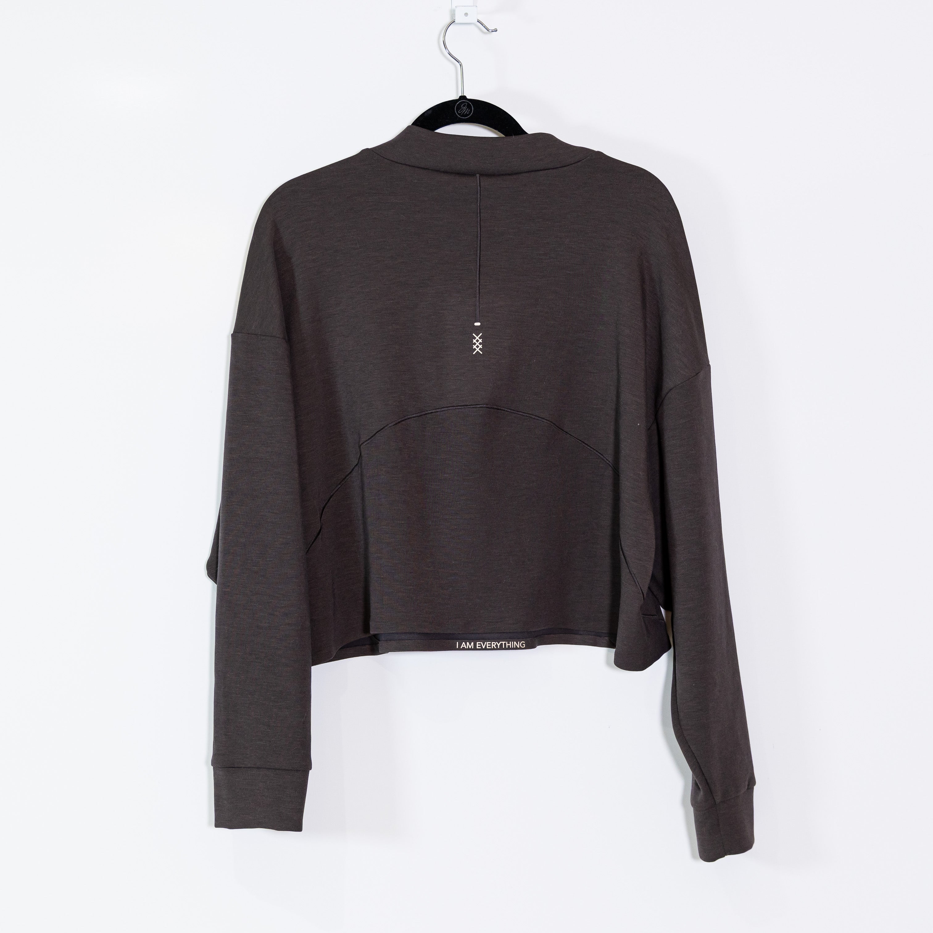 Rhone Women's DreamGlow Cropped Mockneck Pullover Athletic Sweater Brown XL