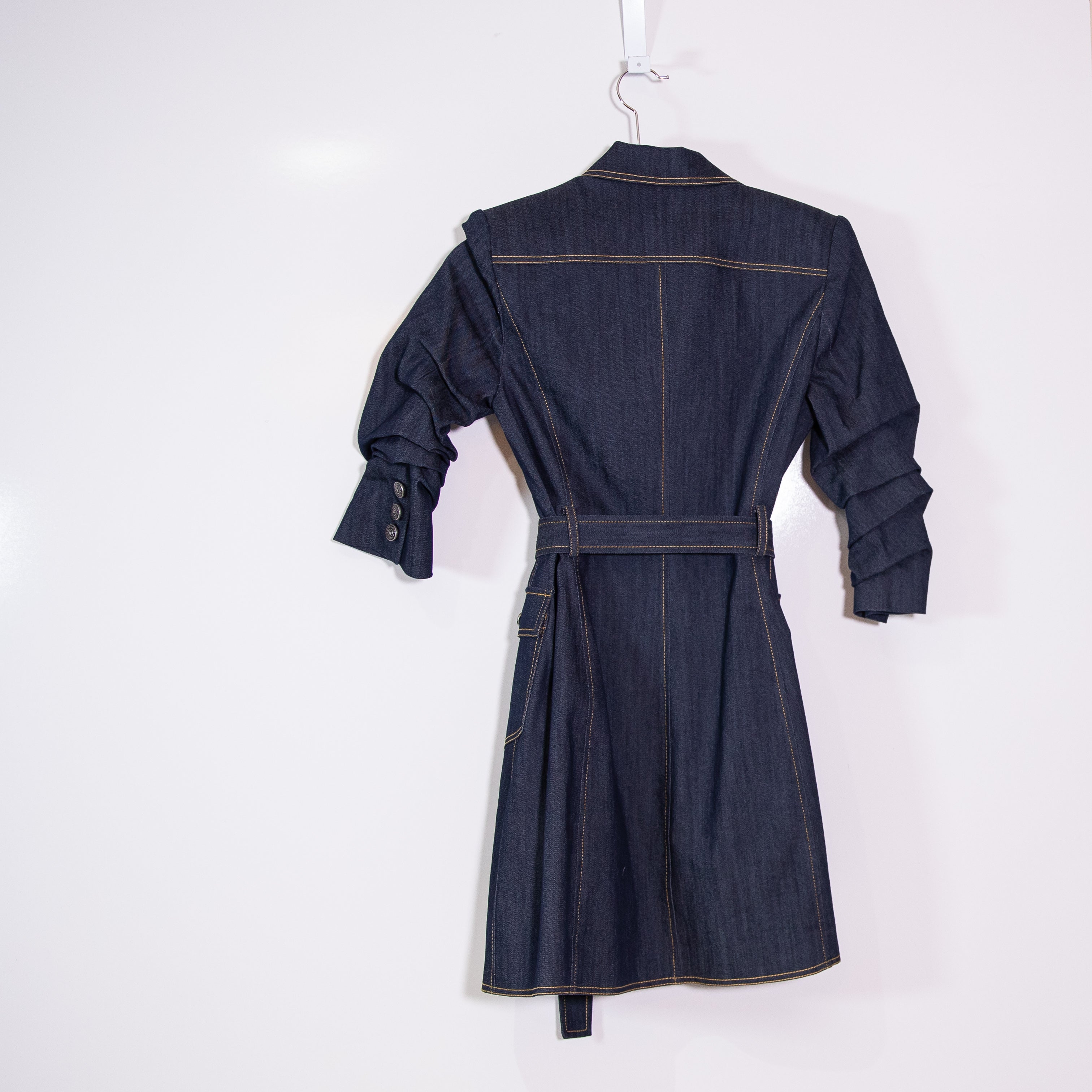 NEW Cinq A Sept Janessa Cotton Stretch Denim Jean Dress Indigo Blue 0