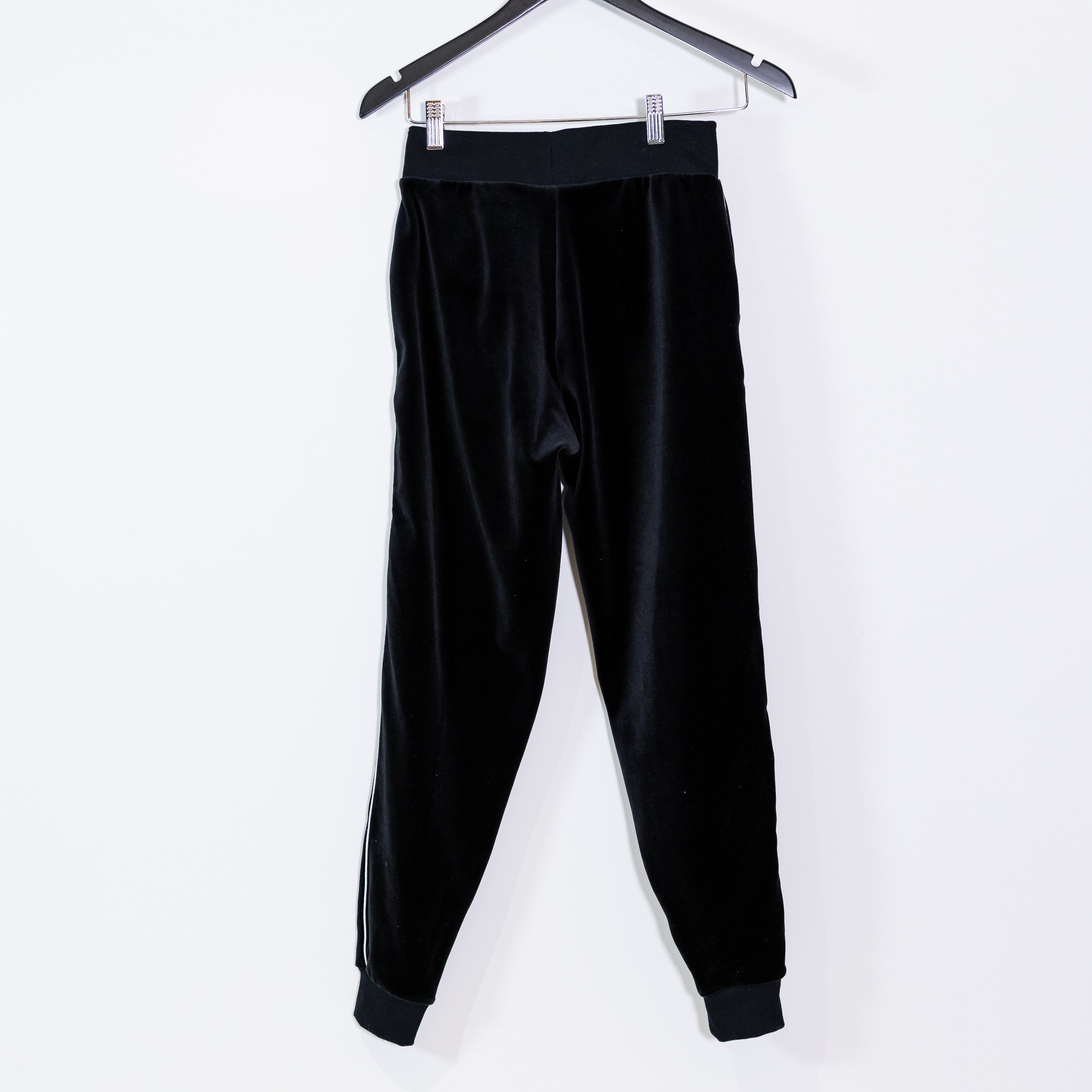 Nike Women's Velvet Velour Straight Leg Ankle Crop Joggers Pants Black XS
