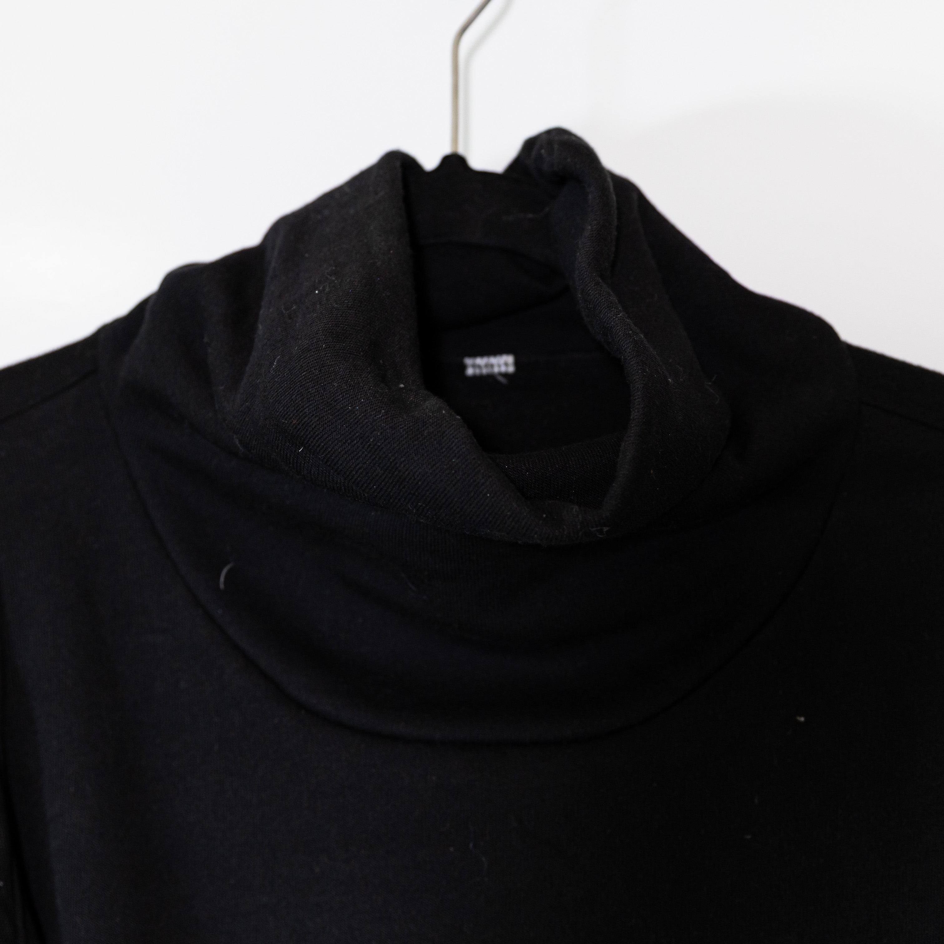 Alo Yoga Women's Advance Mesh-Inset Fleece Turtleneck Sweater Sweatshirt Black S