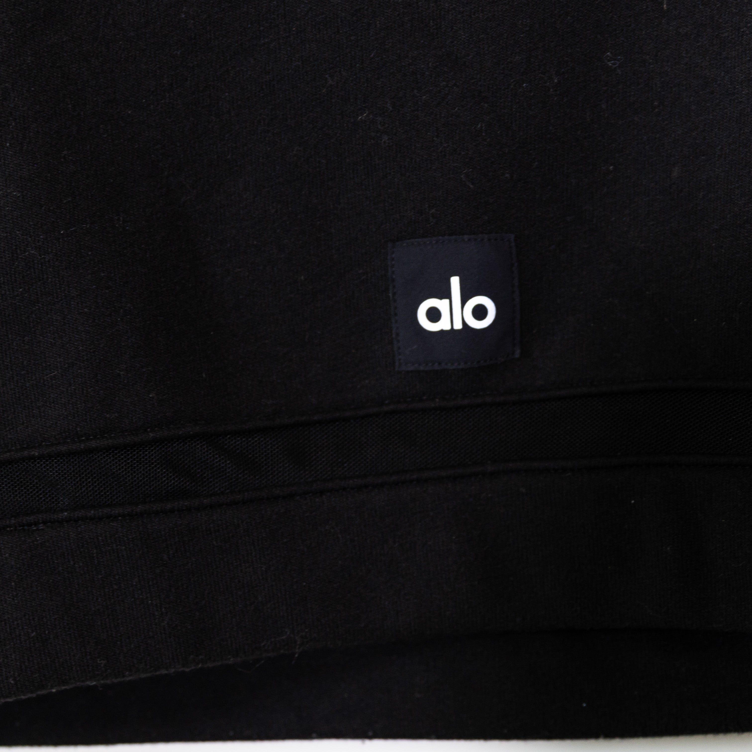 Alo Yoga Women's Advance Mesh-Inset Fleece Turtleneck Sweater Sweatshirt Black S