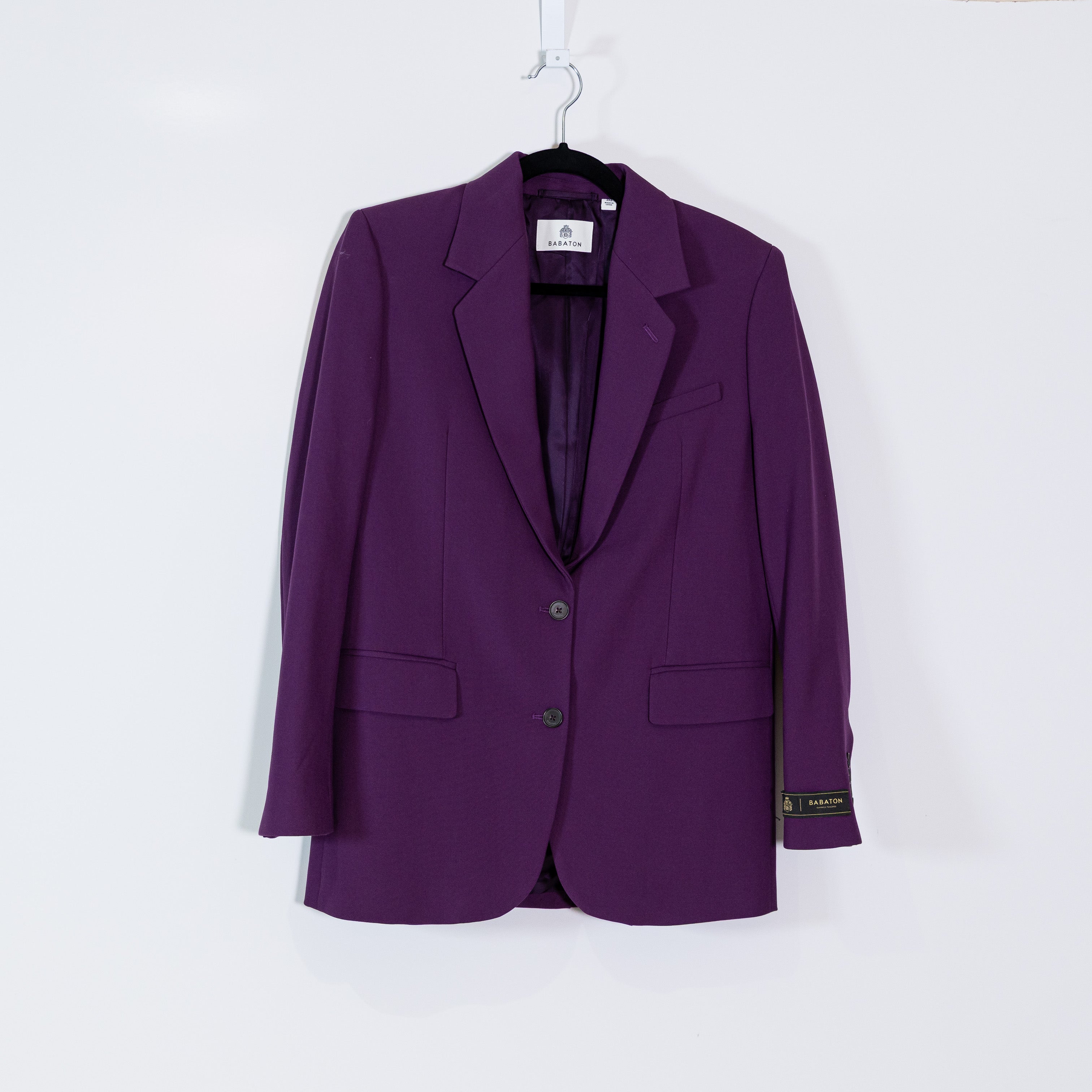NEW Babaton Aritzia Agency Structured Button Blazer Jacket Dewberry Purple XXS