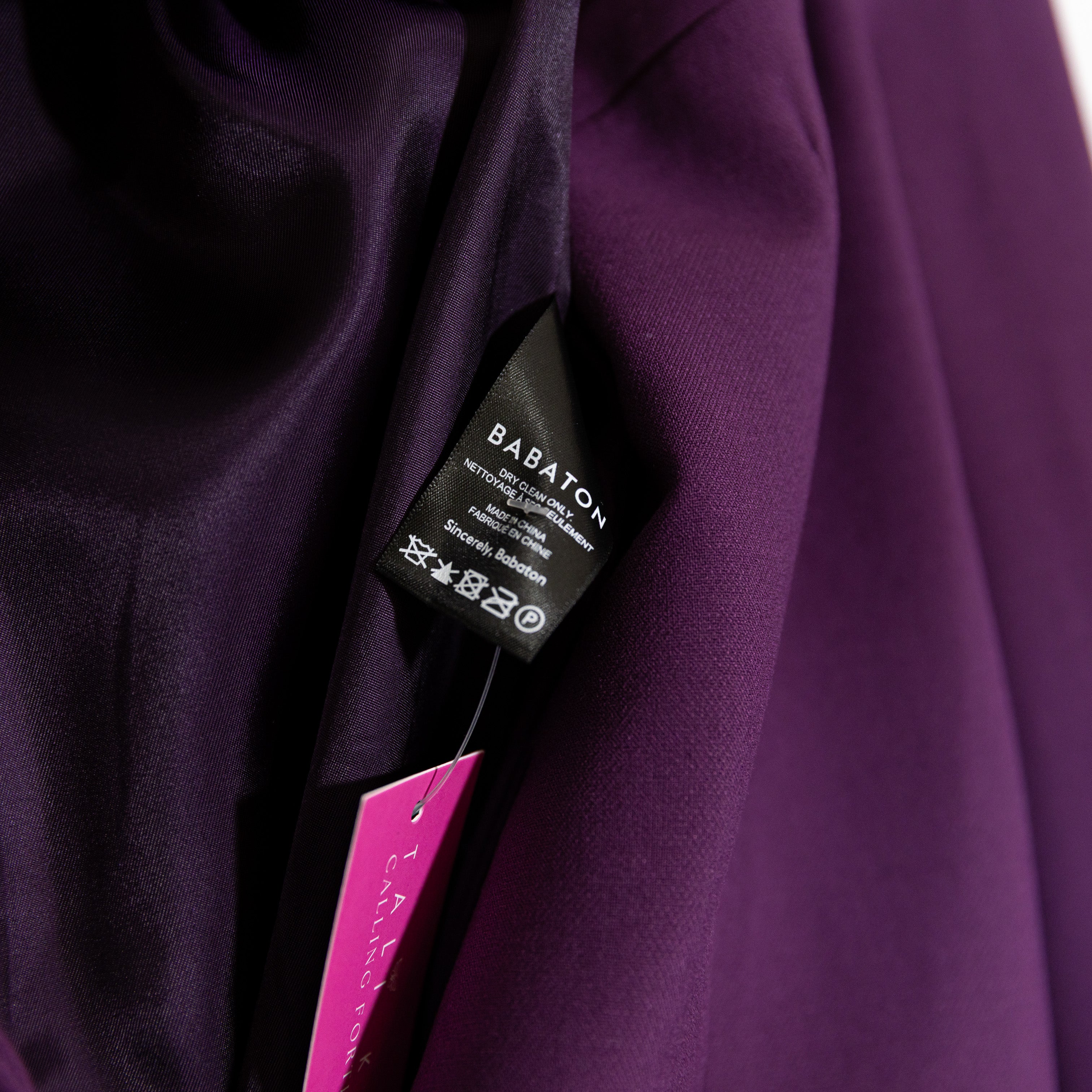NEW Babaton Aritzia Agency Structured Button Blazer Jacket Dewberry Purple XXS