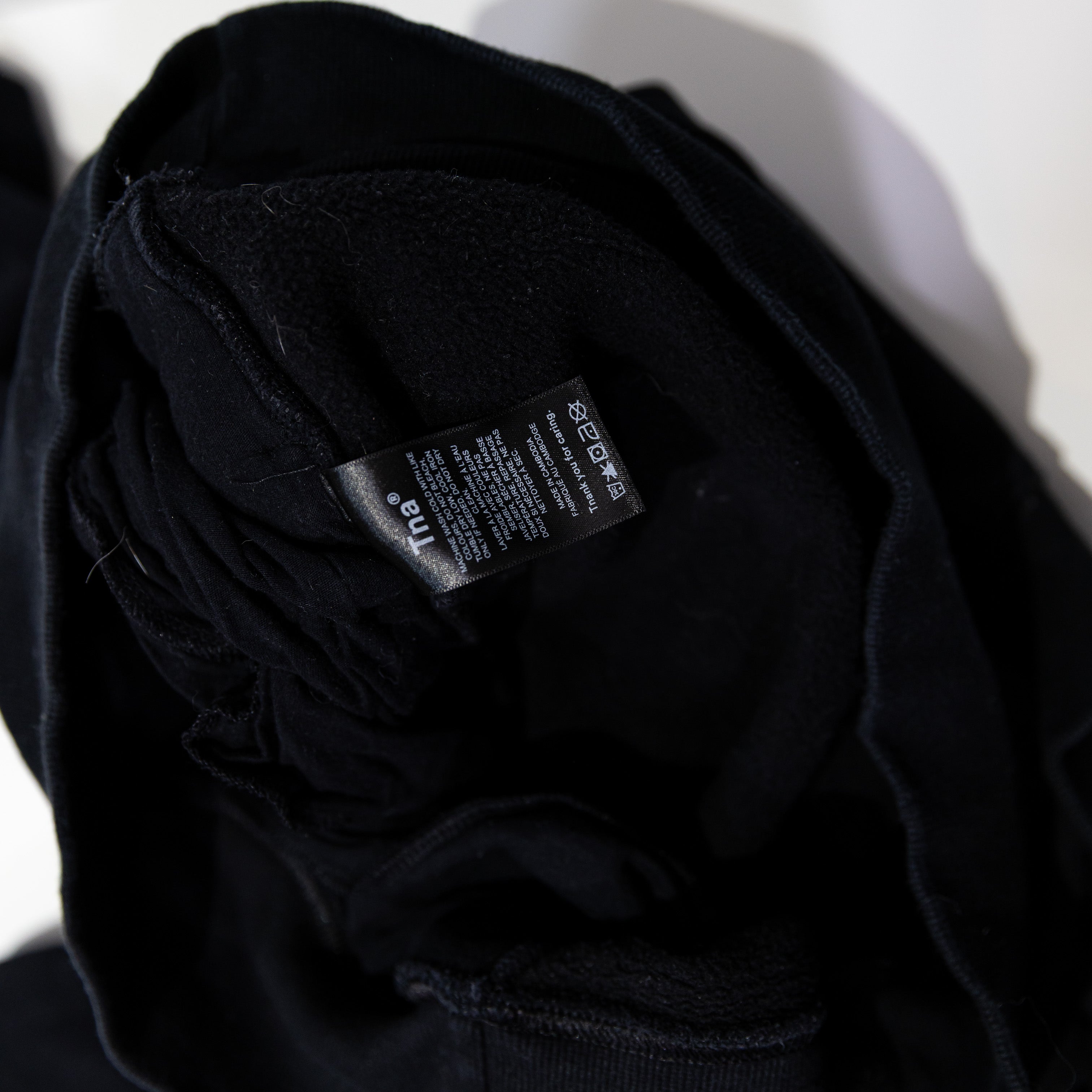 TNA Aritzia Cozy AF Fleece Boyfriend Mock Neck Cotton Pullover Sweatshirt Black