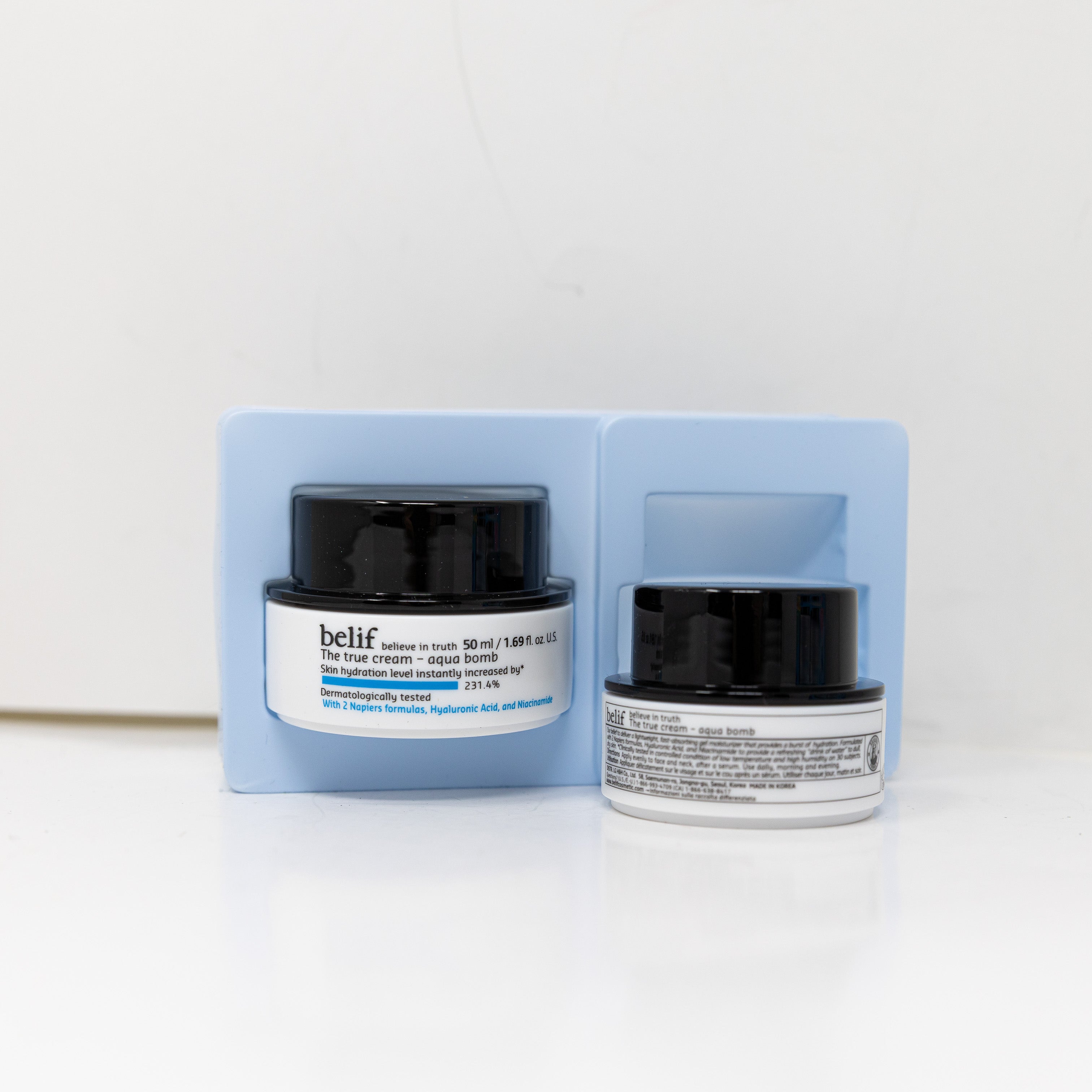 NEW Belif Aqua Bomb Home And Away Full Size Travel Lotion Gift Set 25 ml / 50 ml
