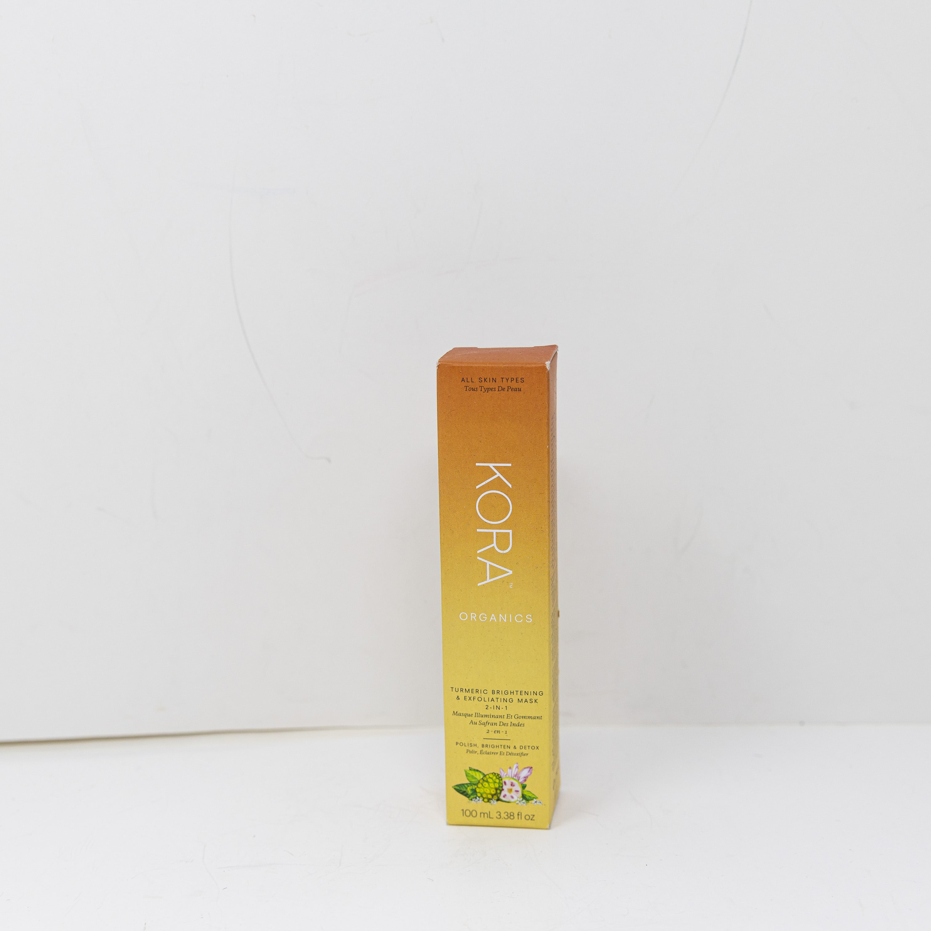 NEW Kora Organics Turmeric Brightening Exfoliating Mask Full Size 100 mL
