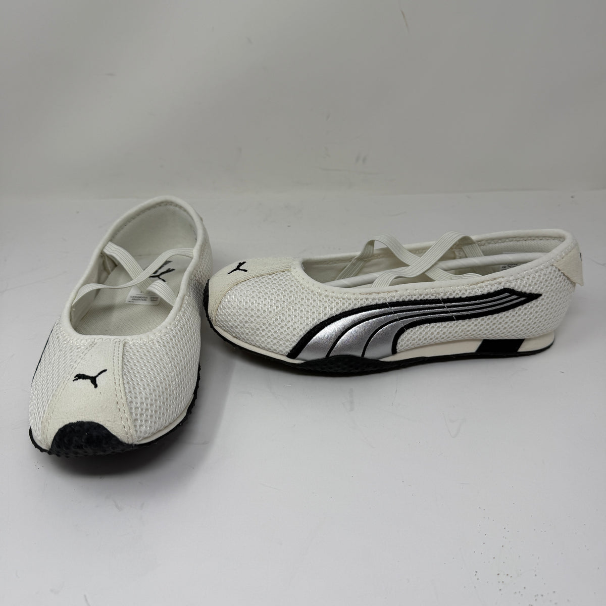 NEW Puma Women's H-Street Ballet Slip-On Sneakers Shoes Warm White Silver 6.5