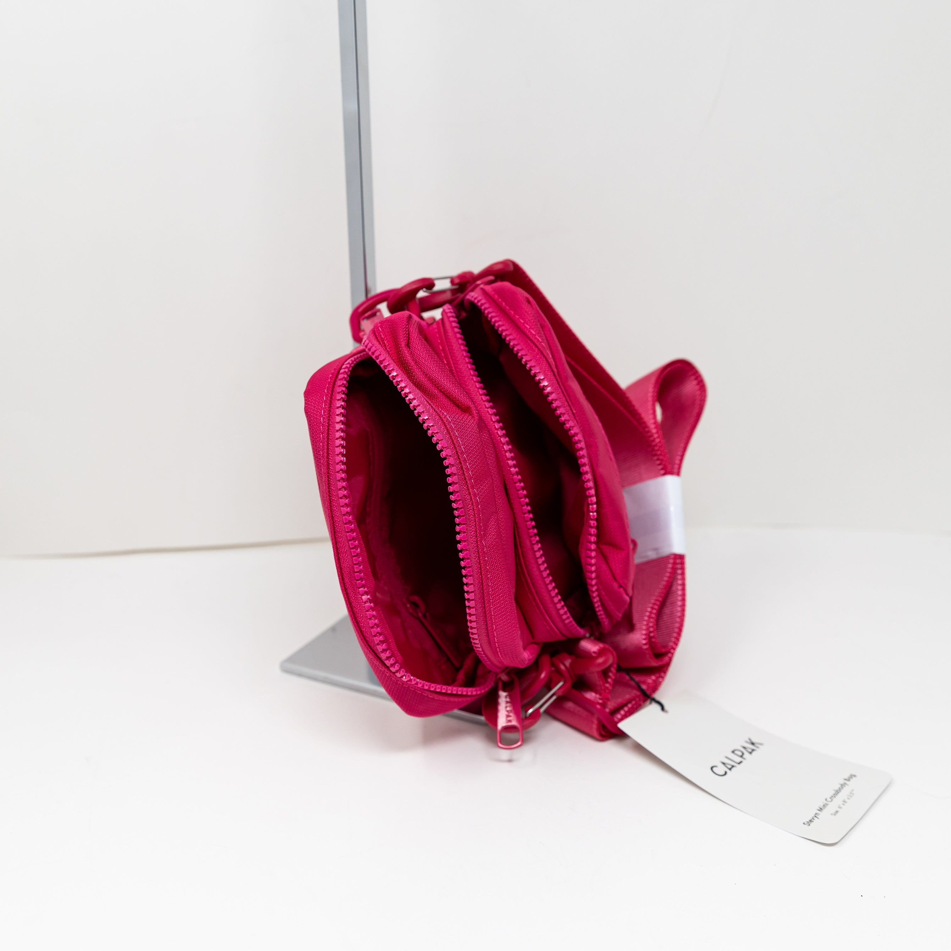 NEW Calpak Stevyn Mini Nylon Crossbody Water Bottle Holder Purse Bag Dragonfruit