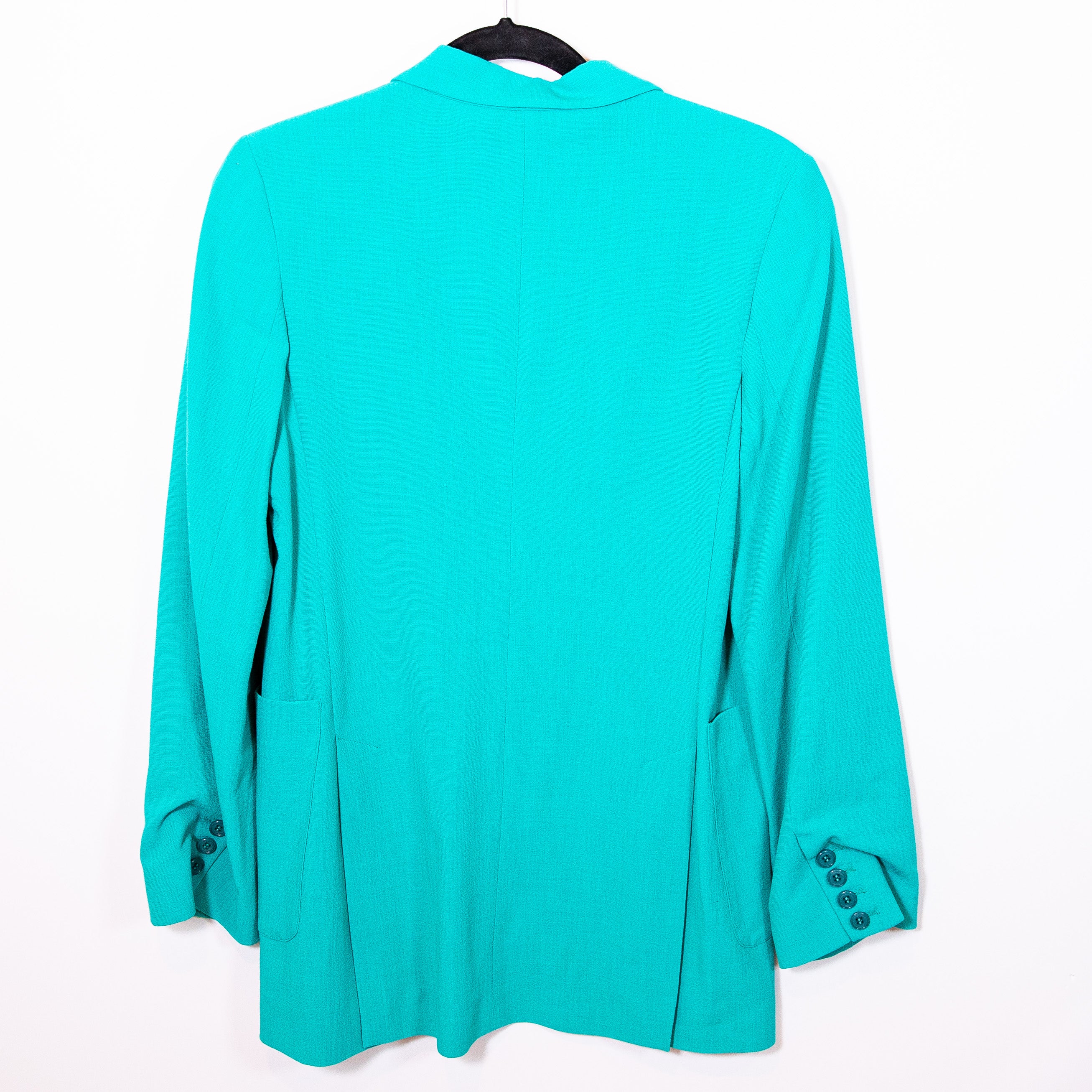 Baum Und Pferdgarten Textured Crepe One Button Collared Structured Blazer Jacket
