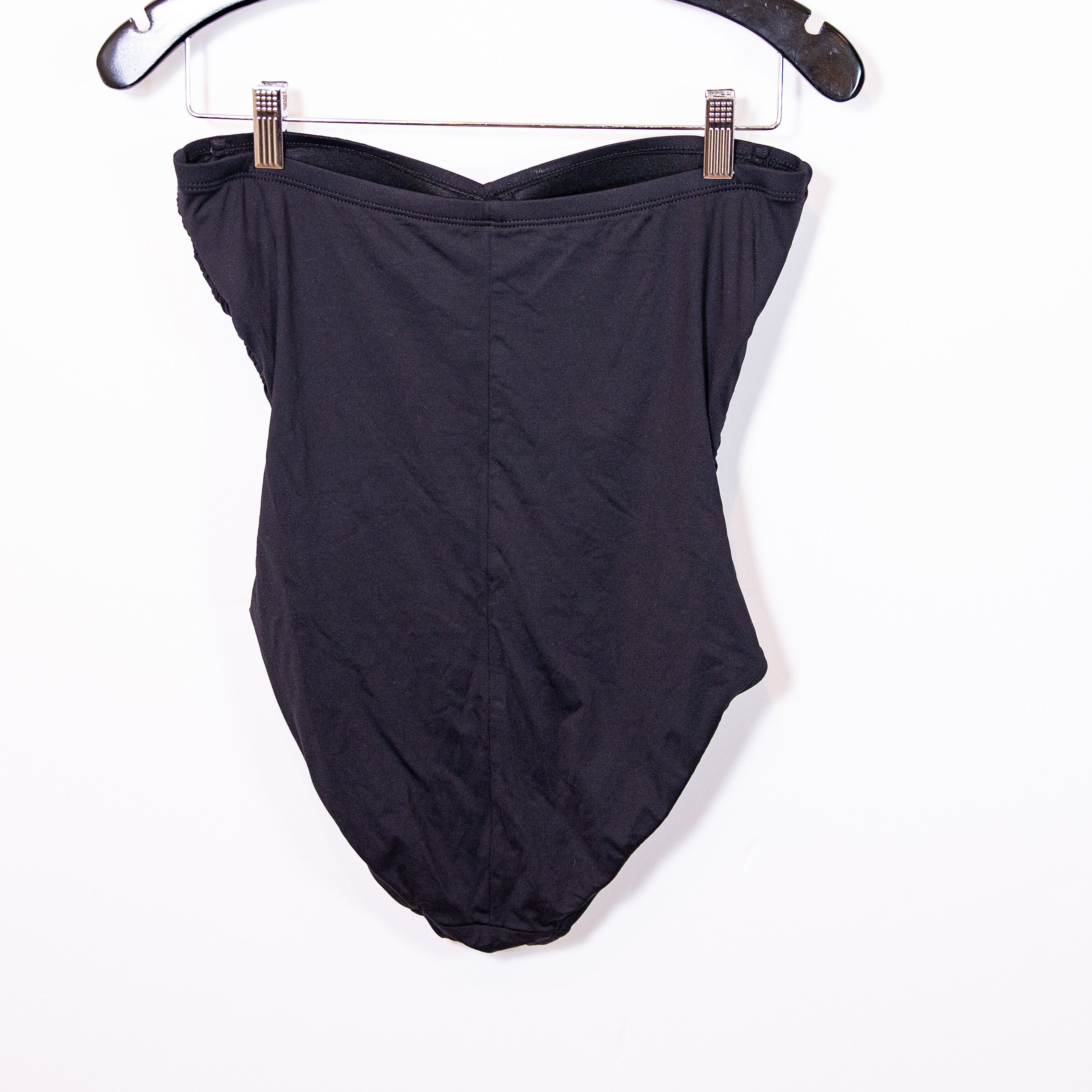 La Blanca Women's Strapless Sweetheart Neckline Ruched Swim Bathing Suit Black 6