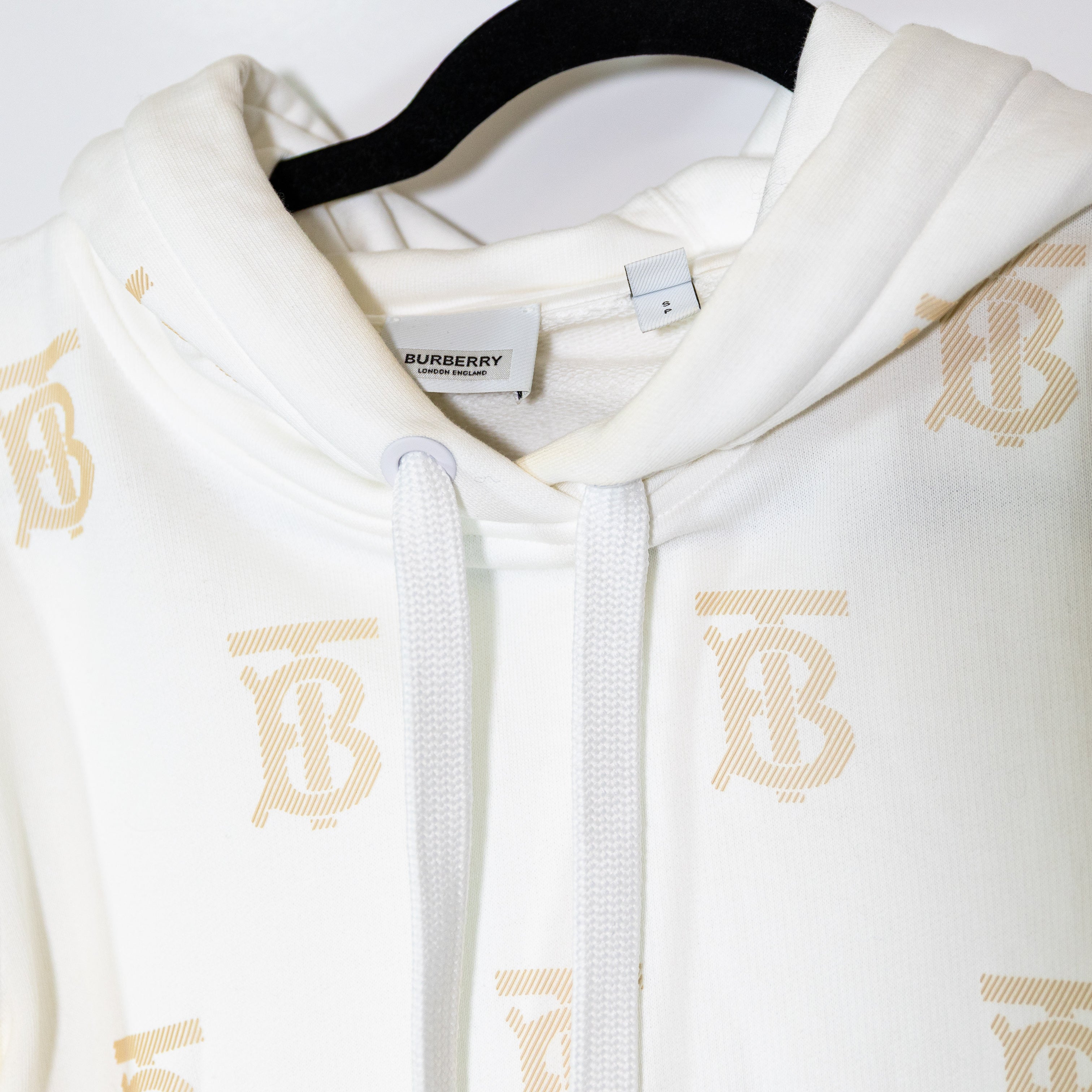 Burberry Women's Monogram Motif Logo Print Pattern Cotton Hoodie Sweatshirt S