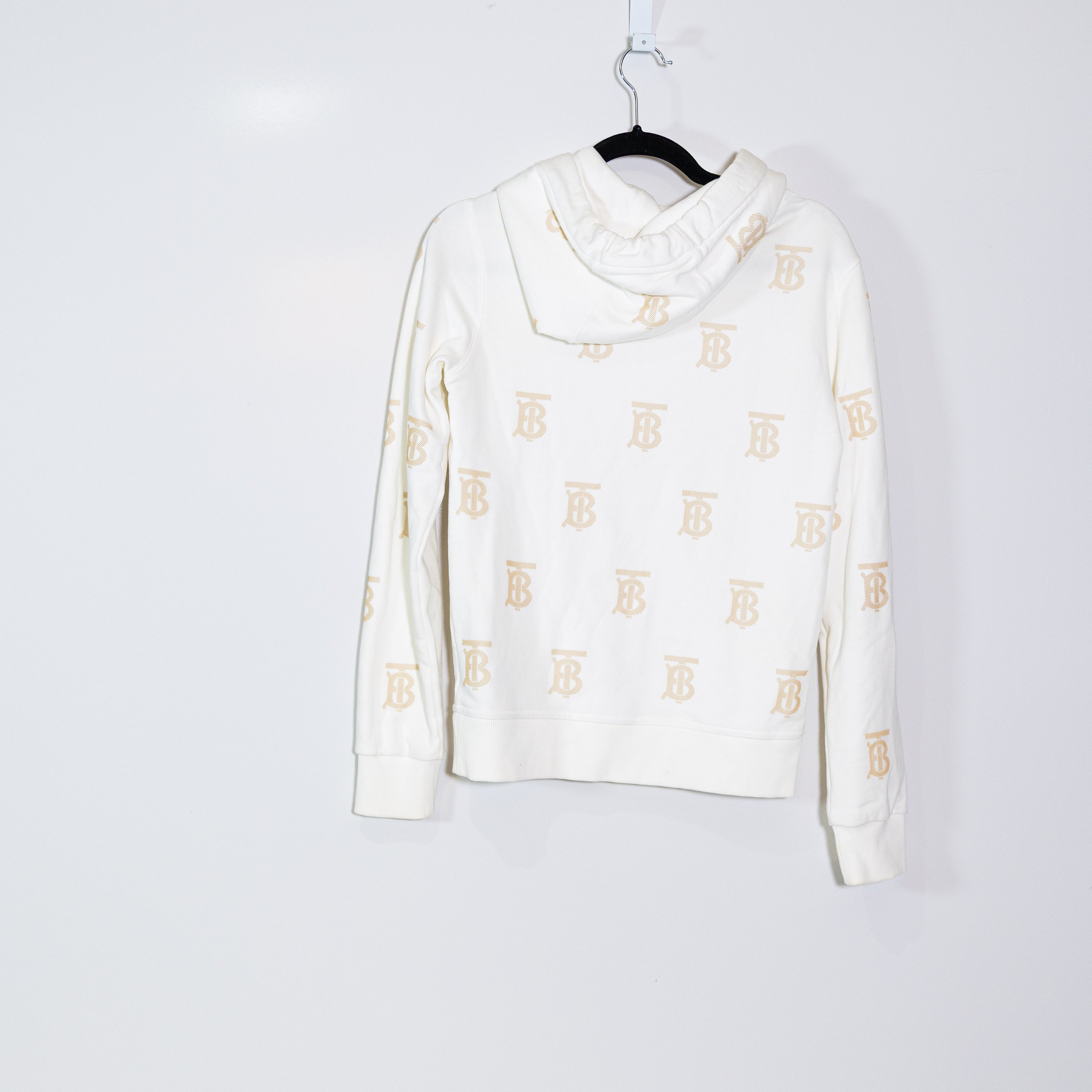 Burberry Women's Monogram Motif Logo Print Pattern Cotton Hoodie Sweatshirt S