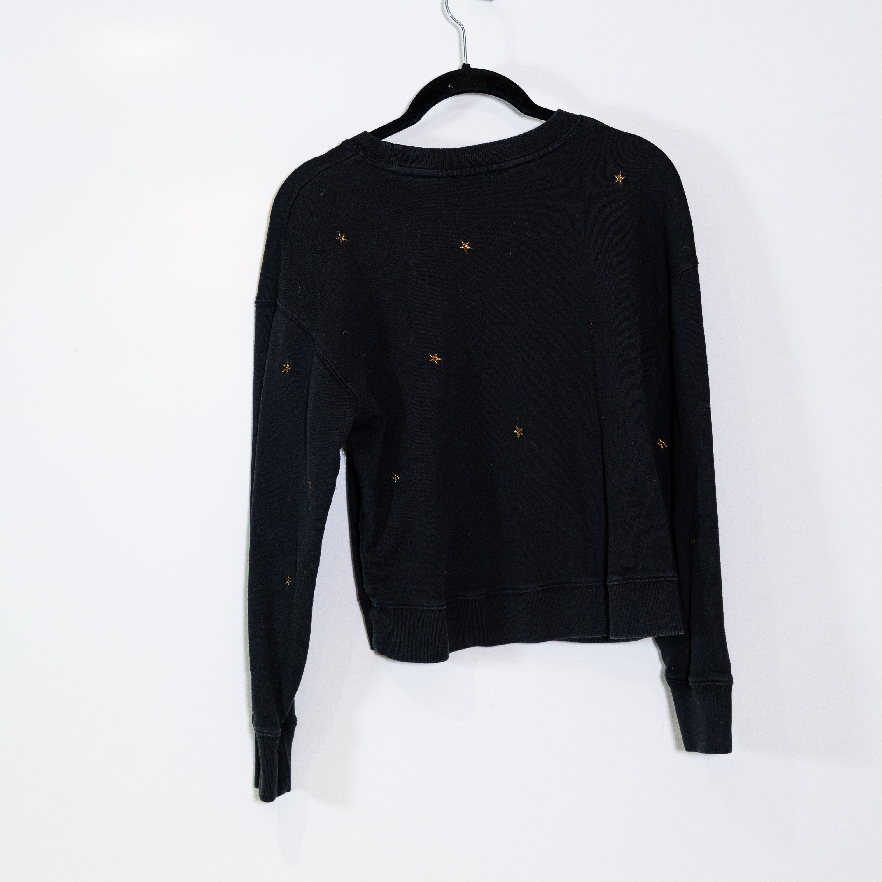 Rails Ramona Embroidered Star Print Cotton Modal Crew Neck Sweatshirt Sweater S