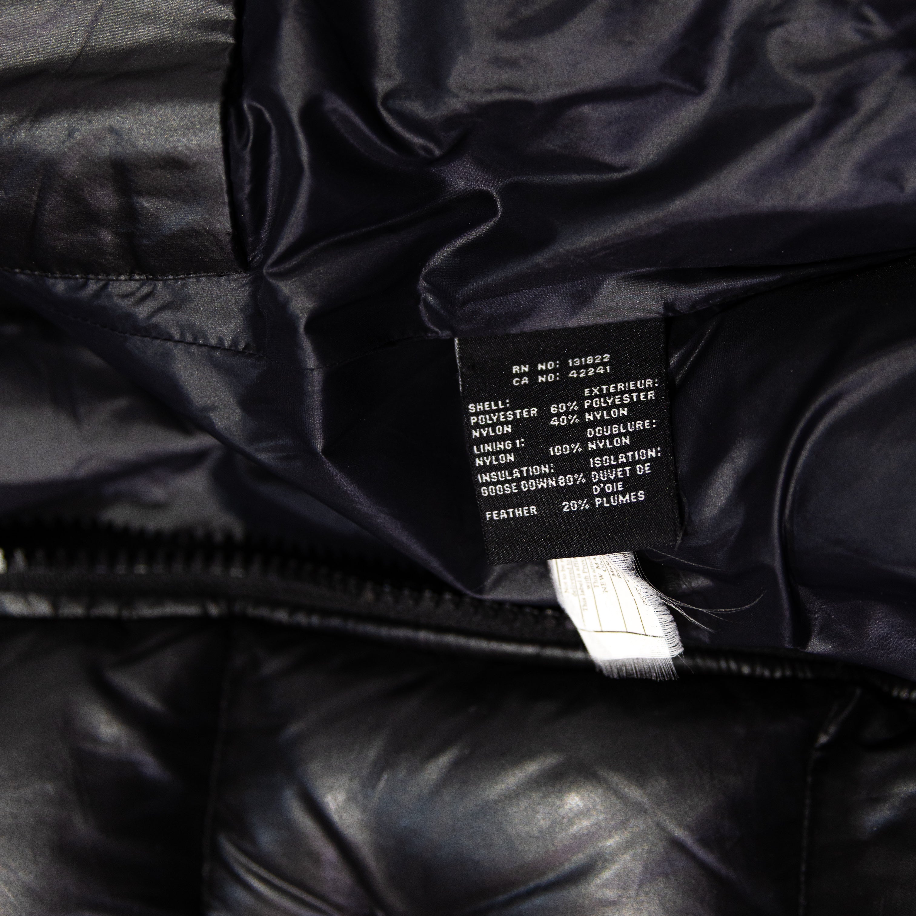SAM Women's Feather Down Quilted Full Zip High Neck Puffer Jacket Black Small