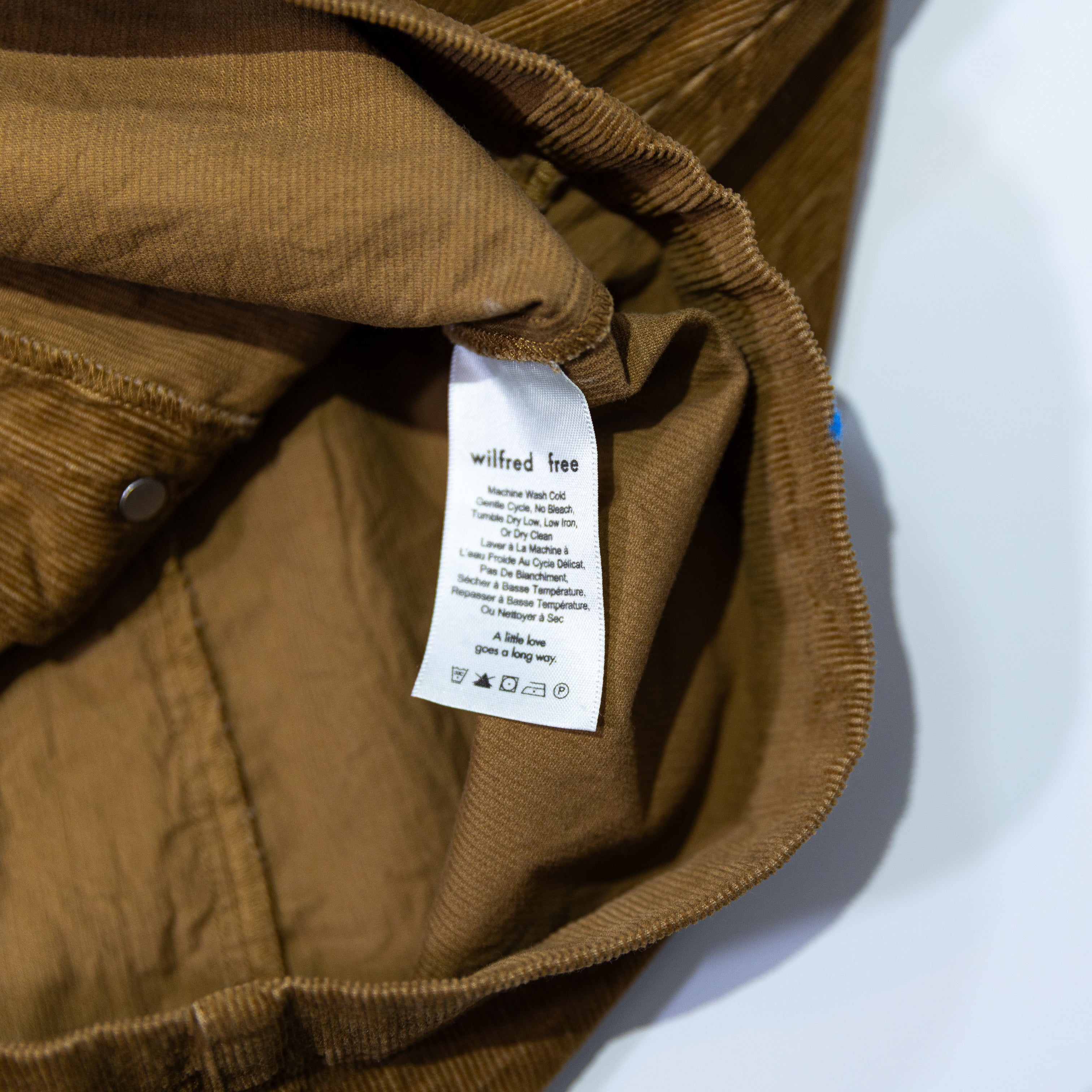 Wilfred Free Aritzia Karmen Corduroy Velvet Velour Ribbed Button Mini Skirt 2