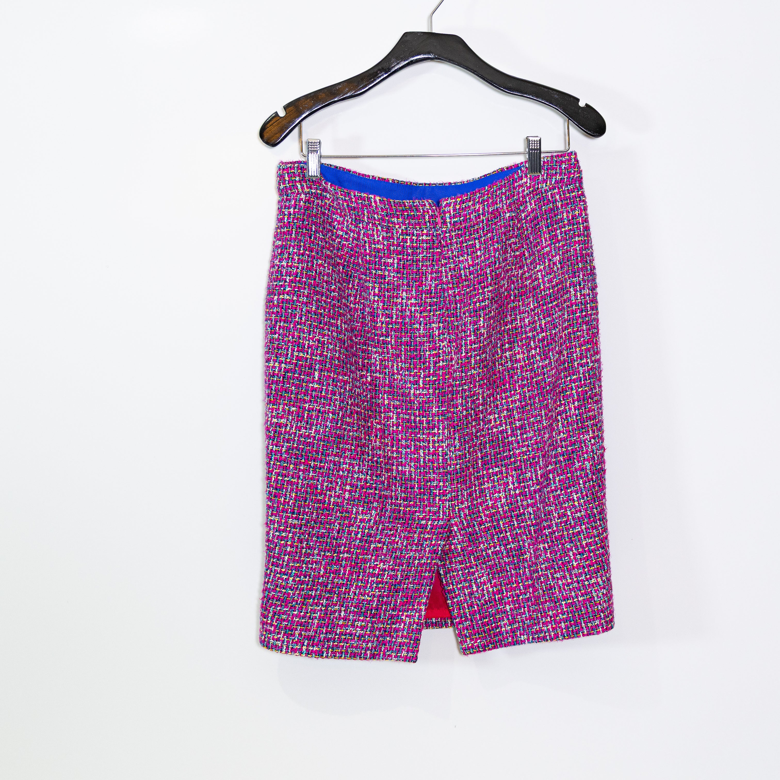 J. Crew Women's Fabric Made In Italy No. 2 Pencil Skirt In Autumn Tweed Pink Red