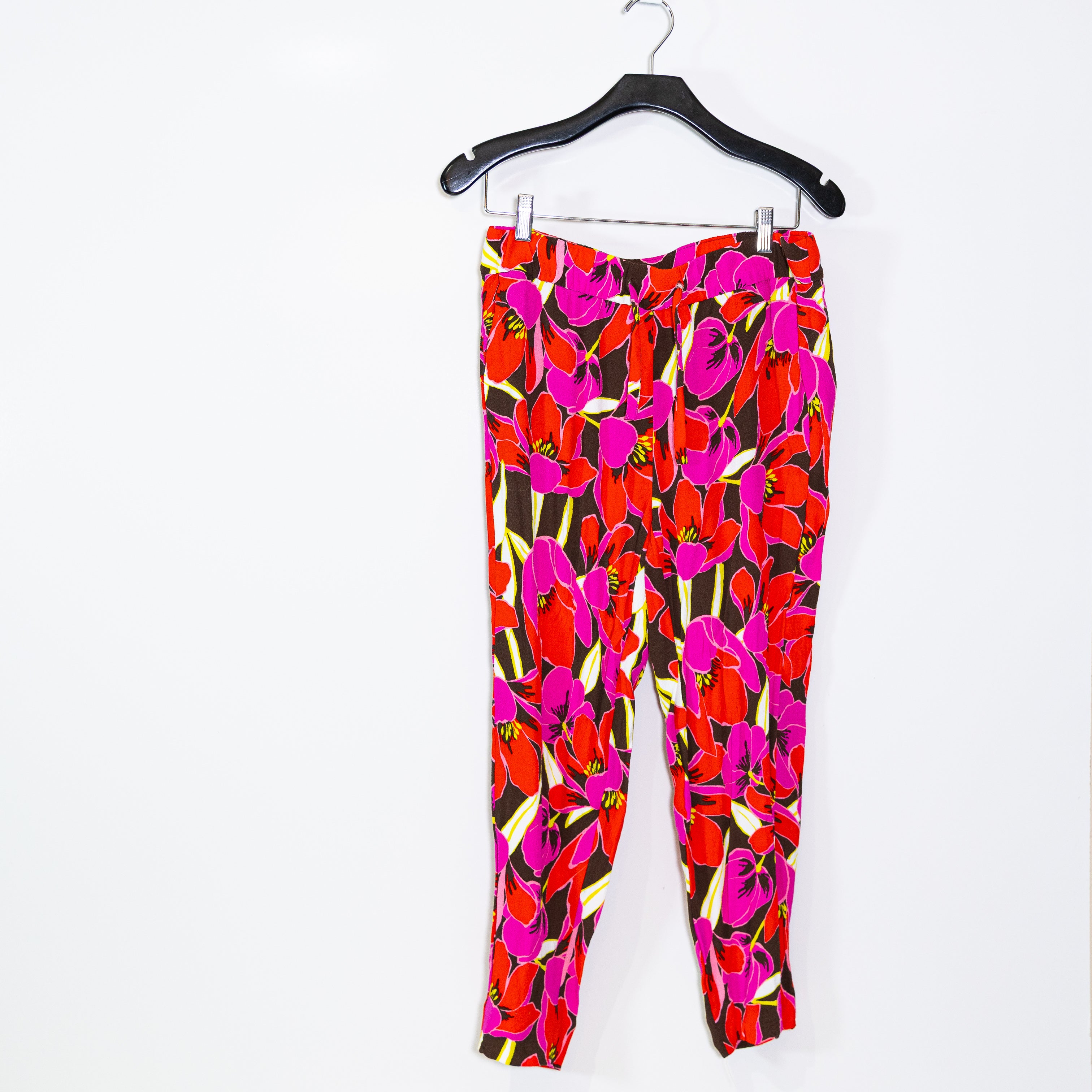 Kate Spade Tropical Hutton Crepe Mid Rise Ankle Crop Print Pattern Trouser Pants