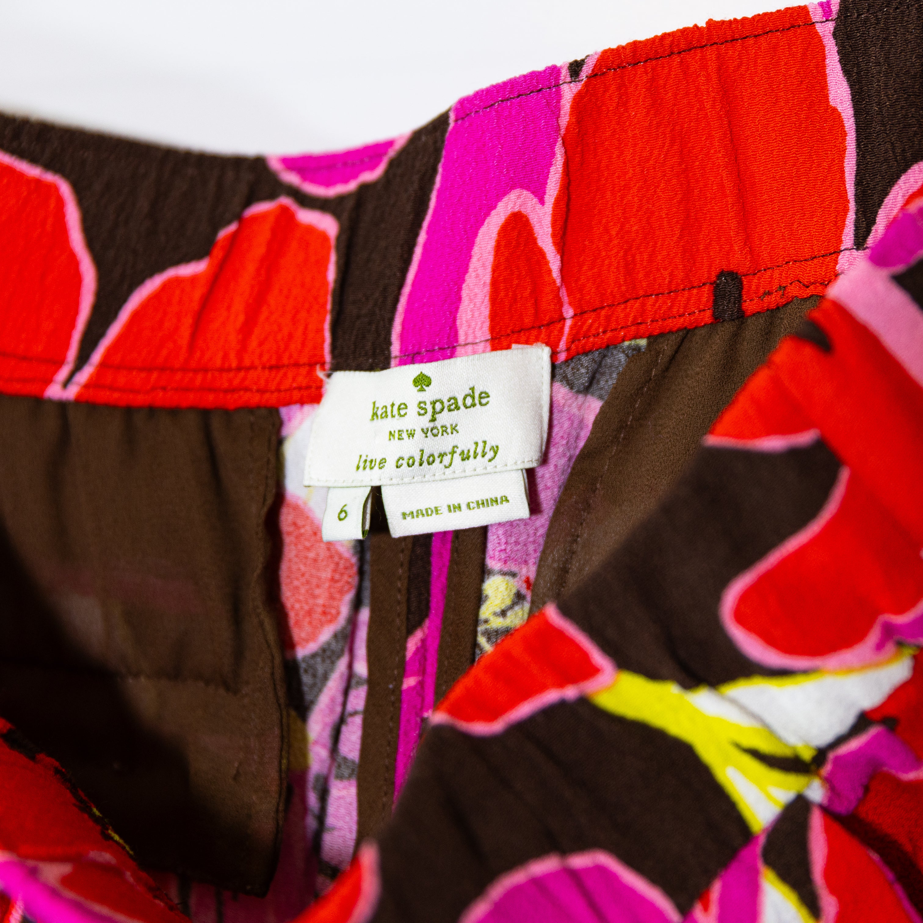 Kate Spade Tropical Hutton Crepe Mid Rise Ankle Crop Print Pattern Trouser Pants