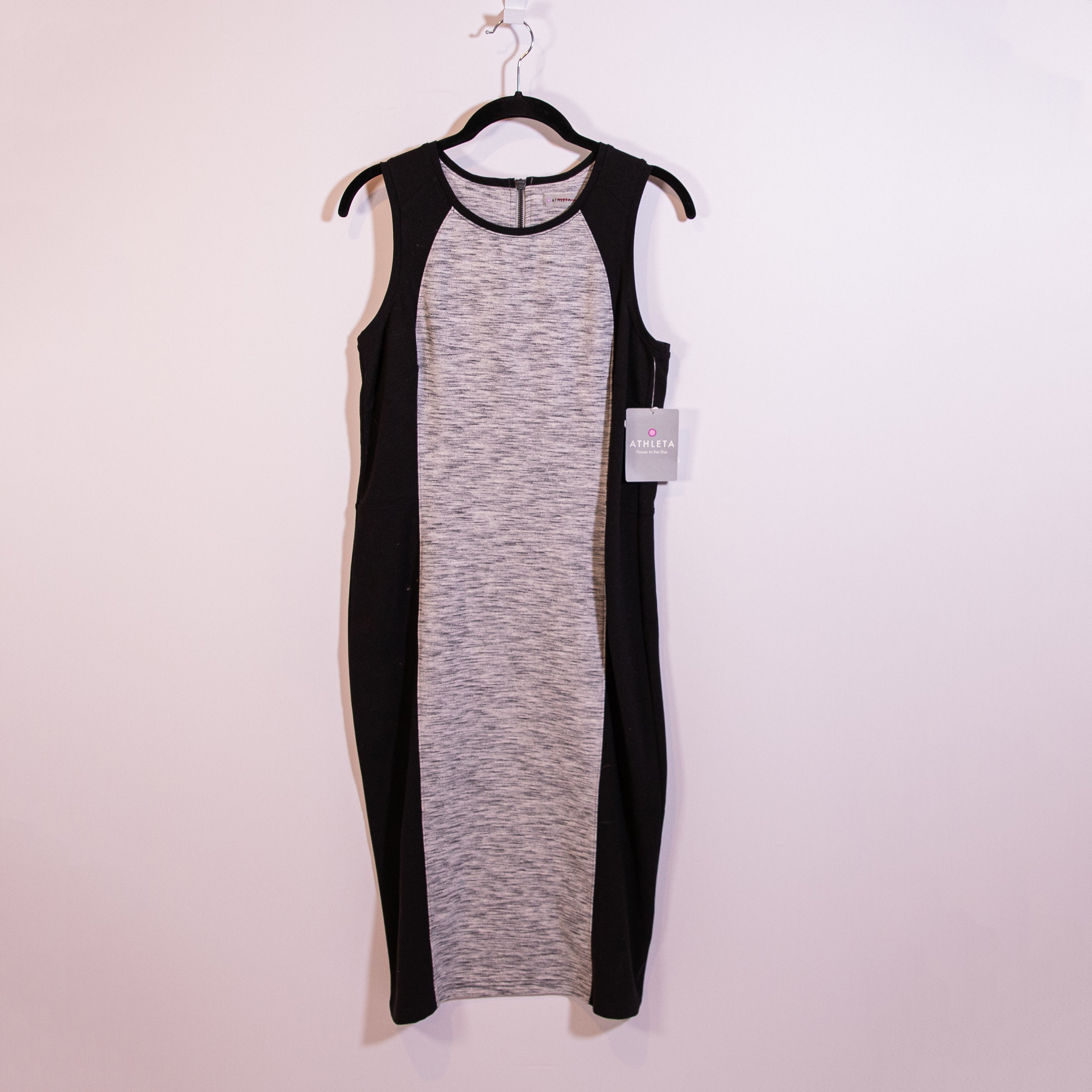 NEW Athleta Cityscape Ponte Knit Stretch Scoop Neck Sleeveless Midi Dress S