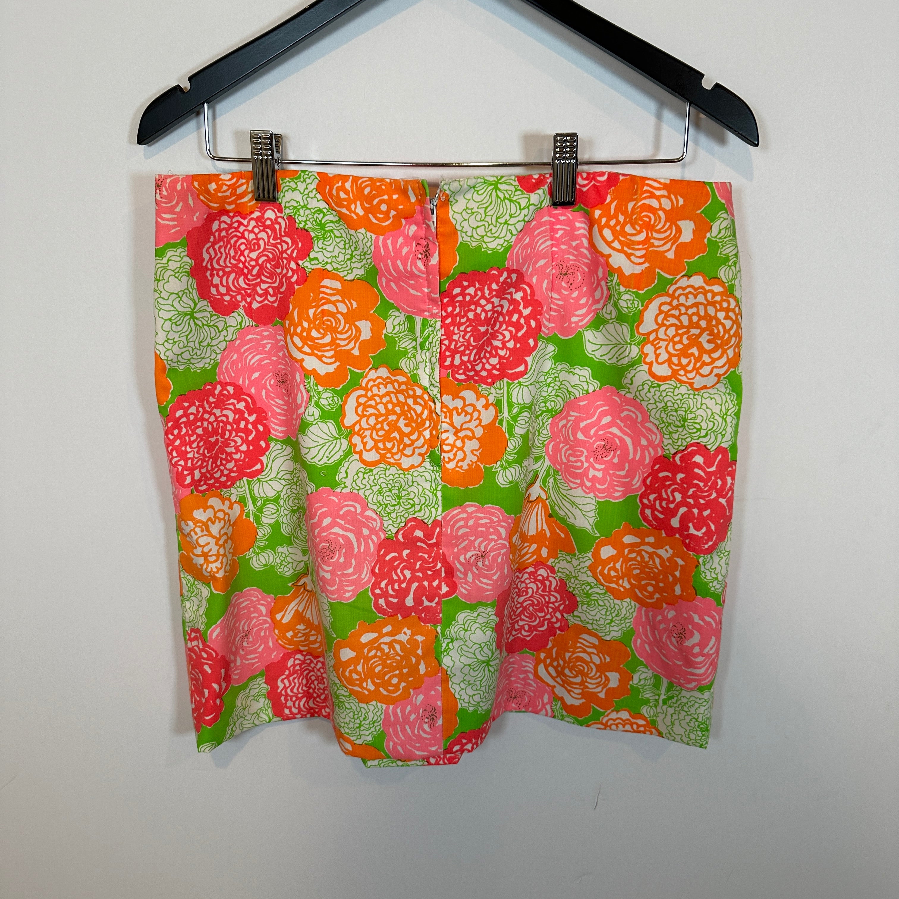 Lilly Pulitzer THE LILLY White Label Vintage Cotton Floral Flower Mini Skirt 12