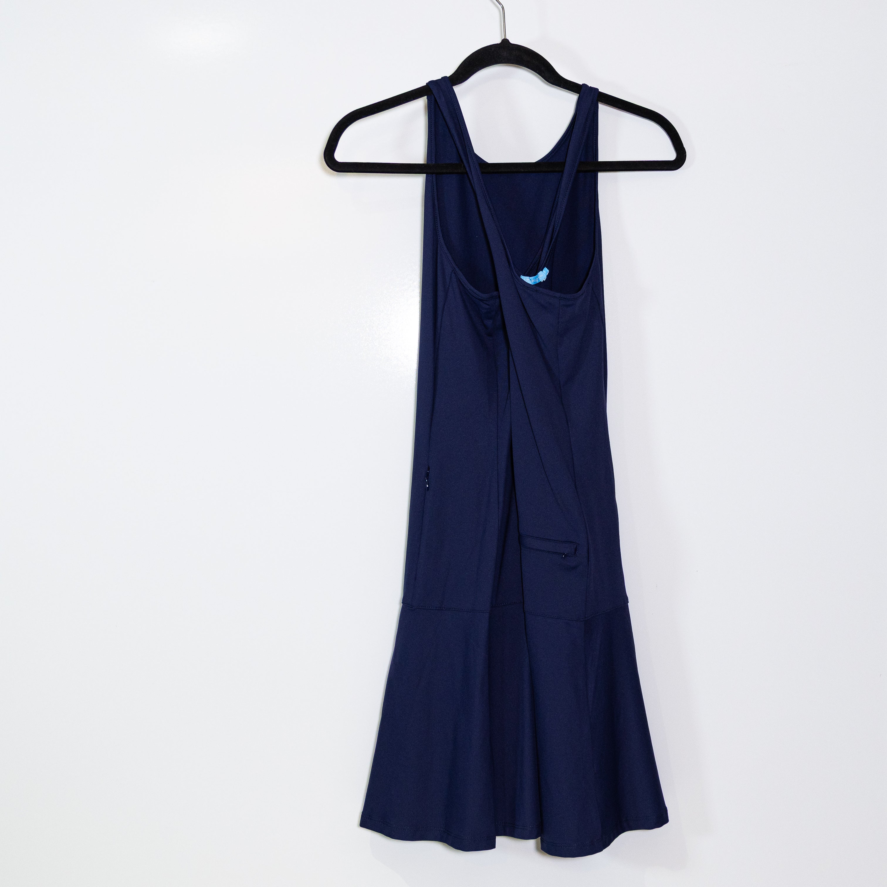 J. McLaughlin Tallula High Neck Sleeveless Drop Waist Mini Dress Navy Blue S