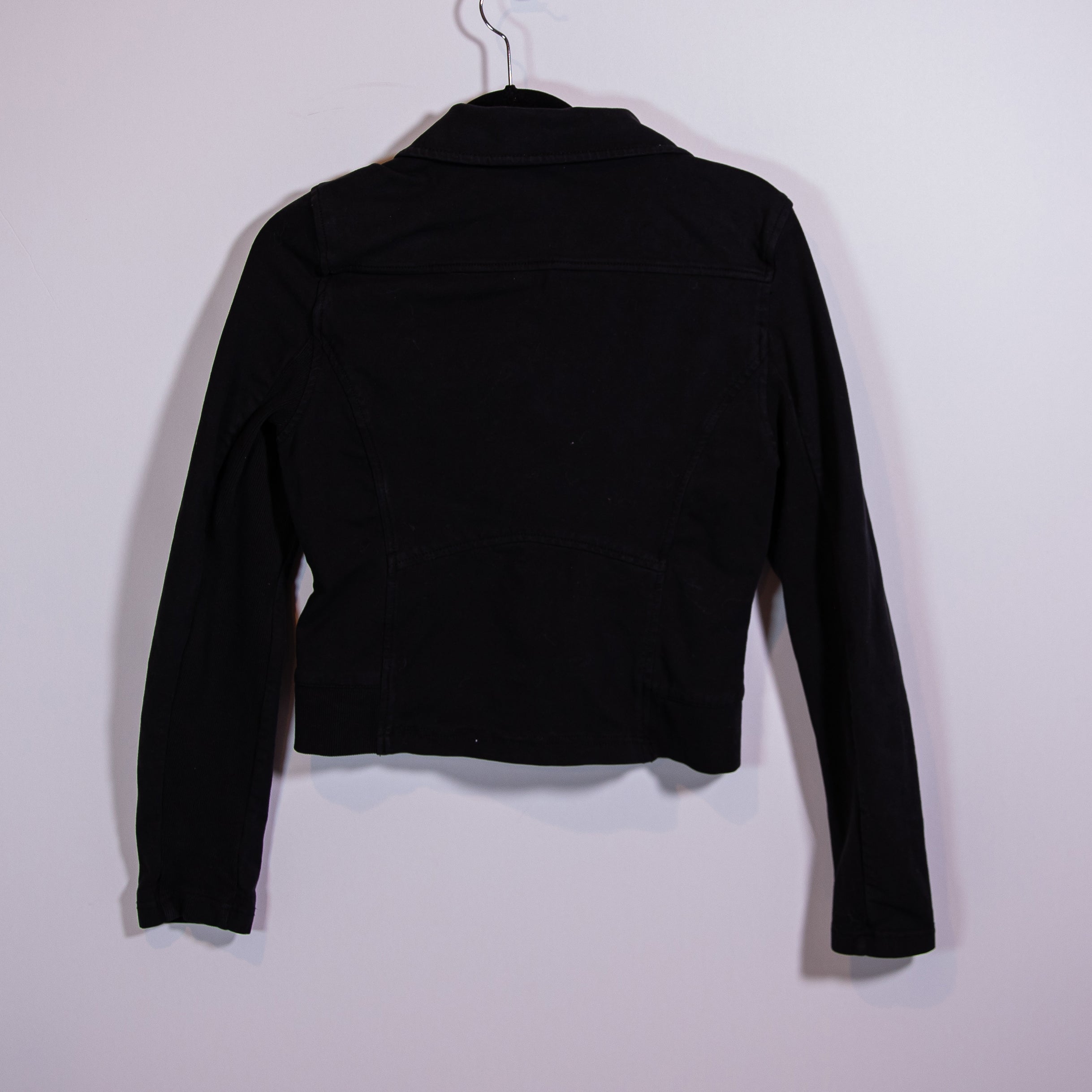 Marrakech Anthropologie Cotton Stretch Collared Utility Military Jacket Black S